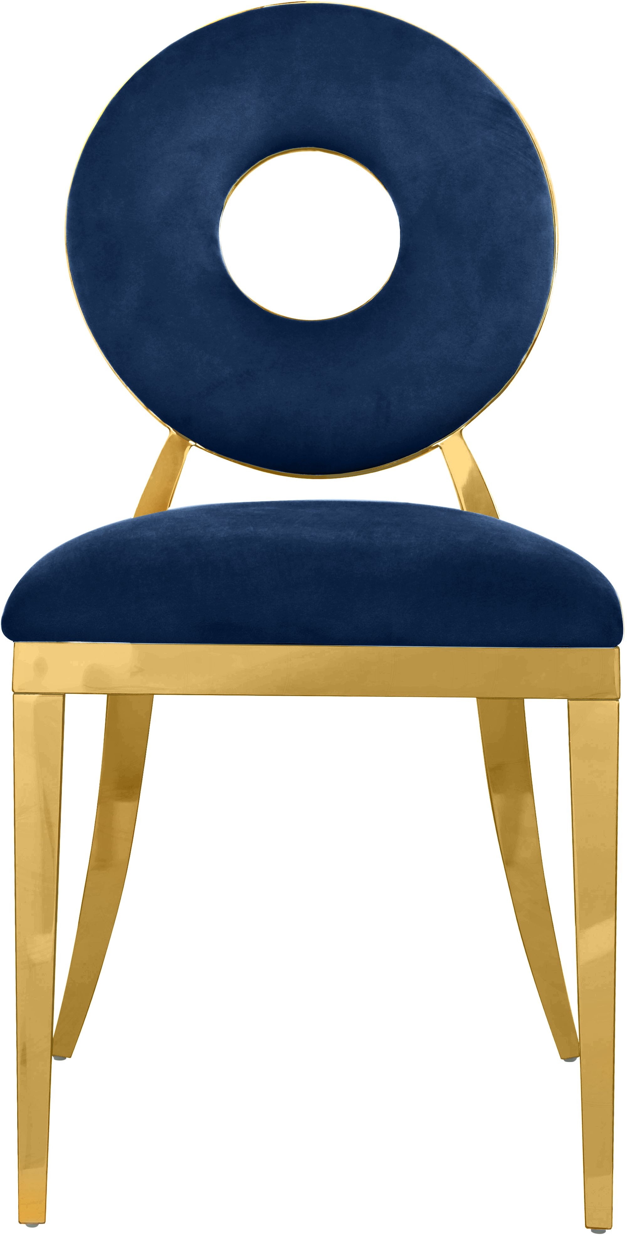 Carousel Velvet Dining Chair with Stainless Steel Frame