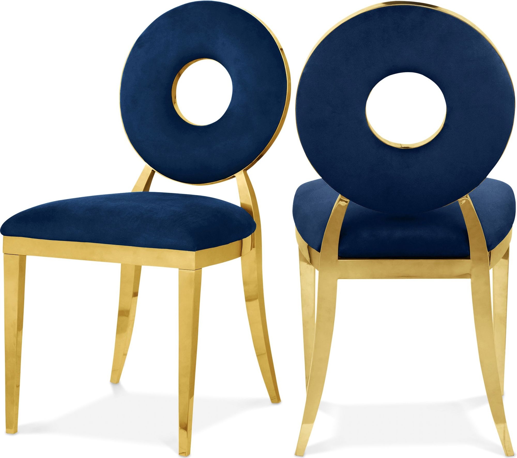 Carousel Velvet Dining Chair with Stainless Steel Frame