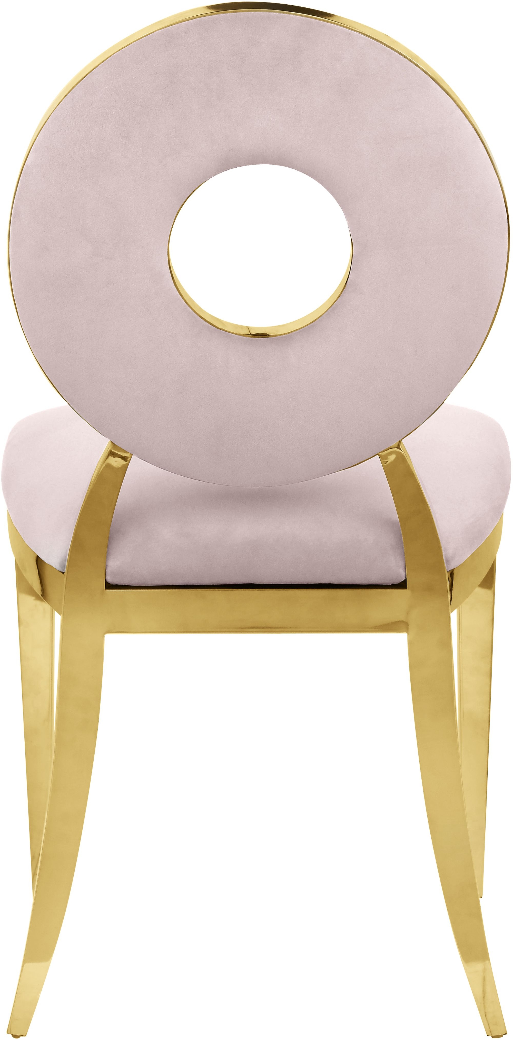Carousel Velvet Dining Chair with Stainless Steel Frame