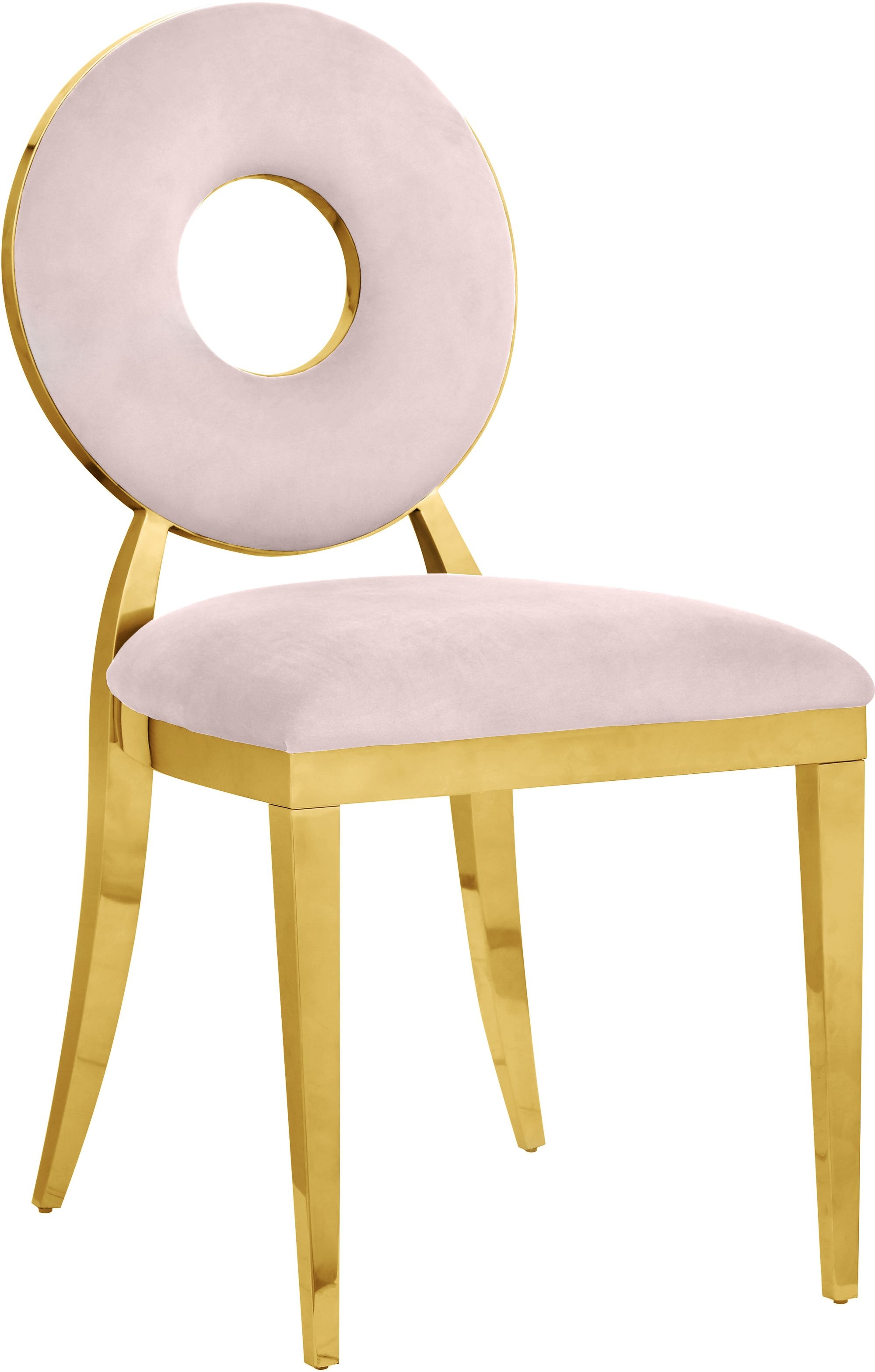 Carousel Velvet Dining Chair with Stainless Steel Frame