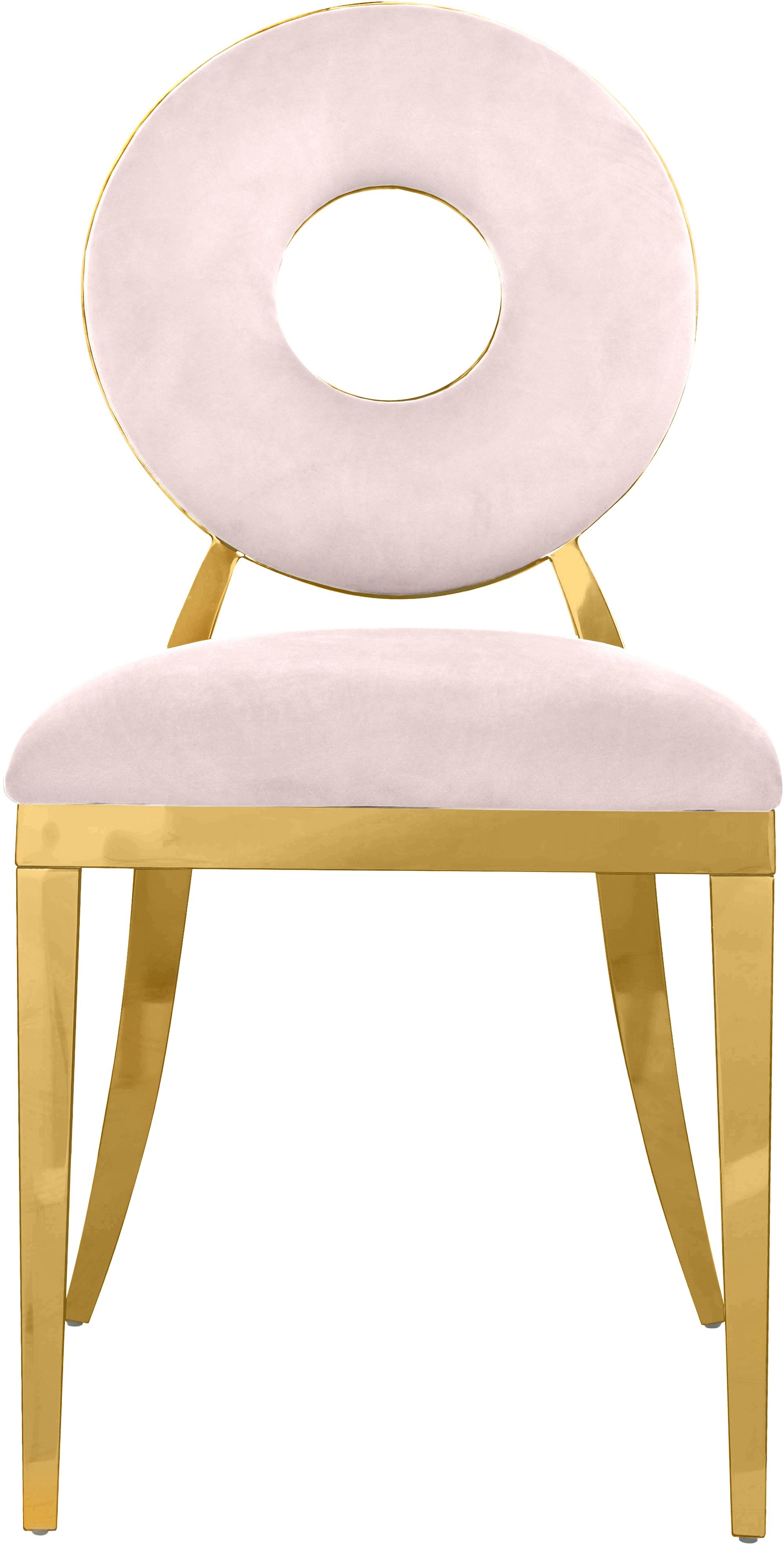 Carousel Velvet Dining Chair with Stainless Steel Frame