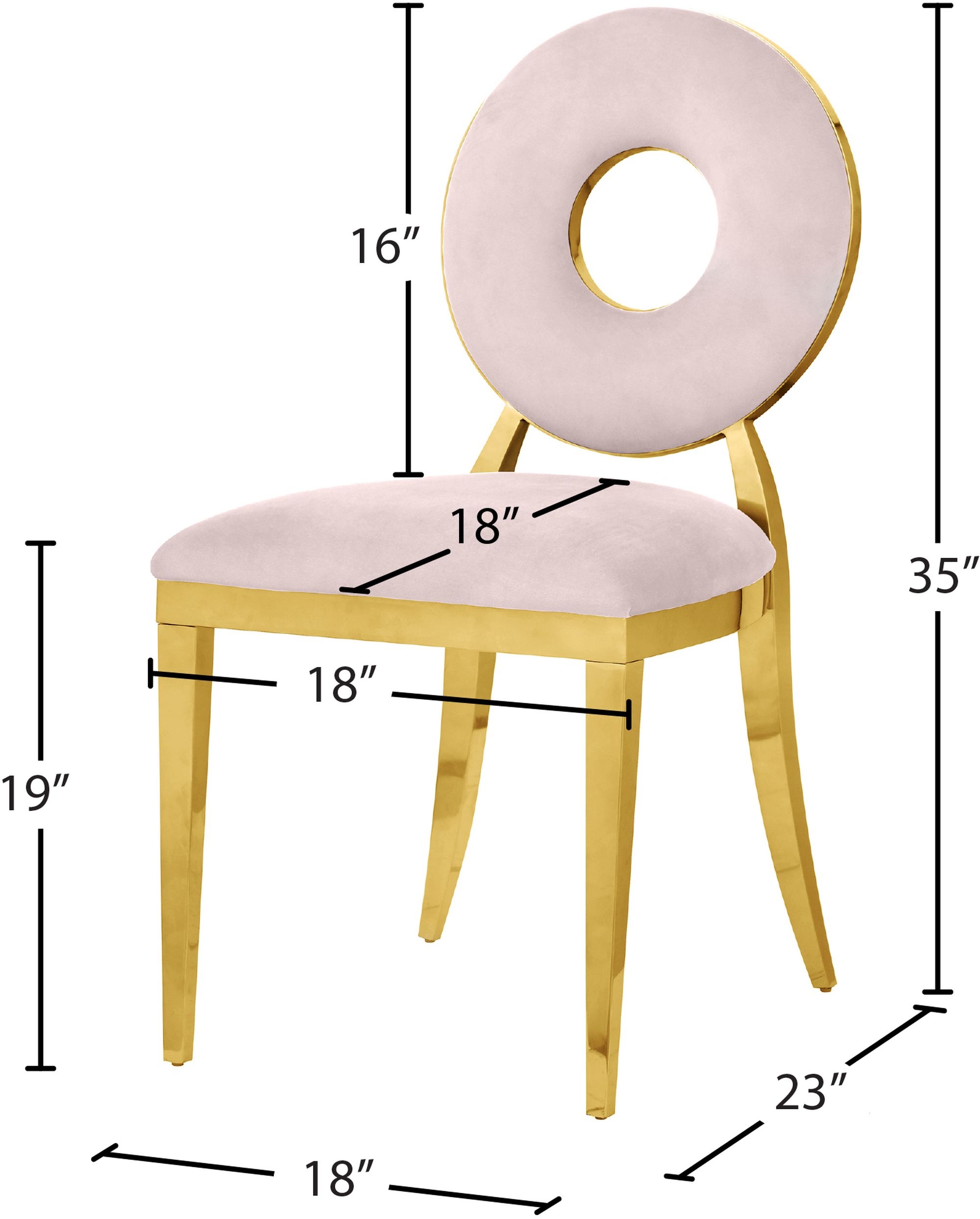 Carousel Velvet Dining Chair with Stainless Steel Frame