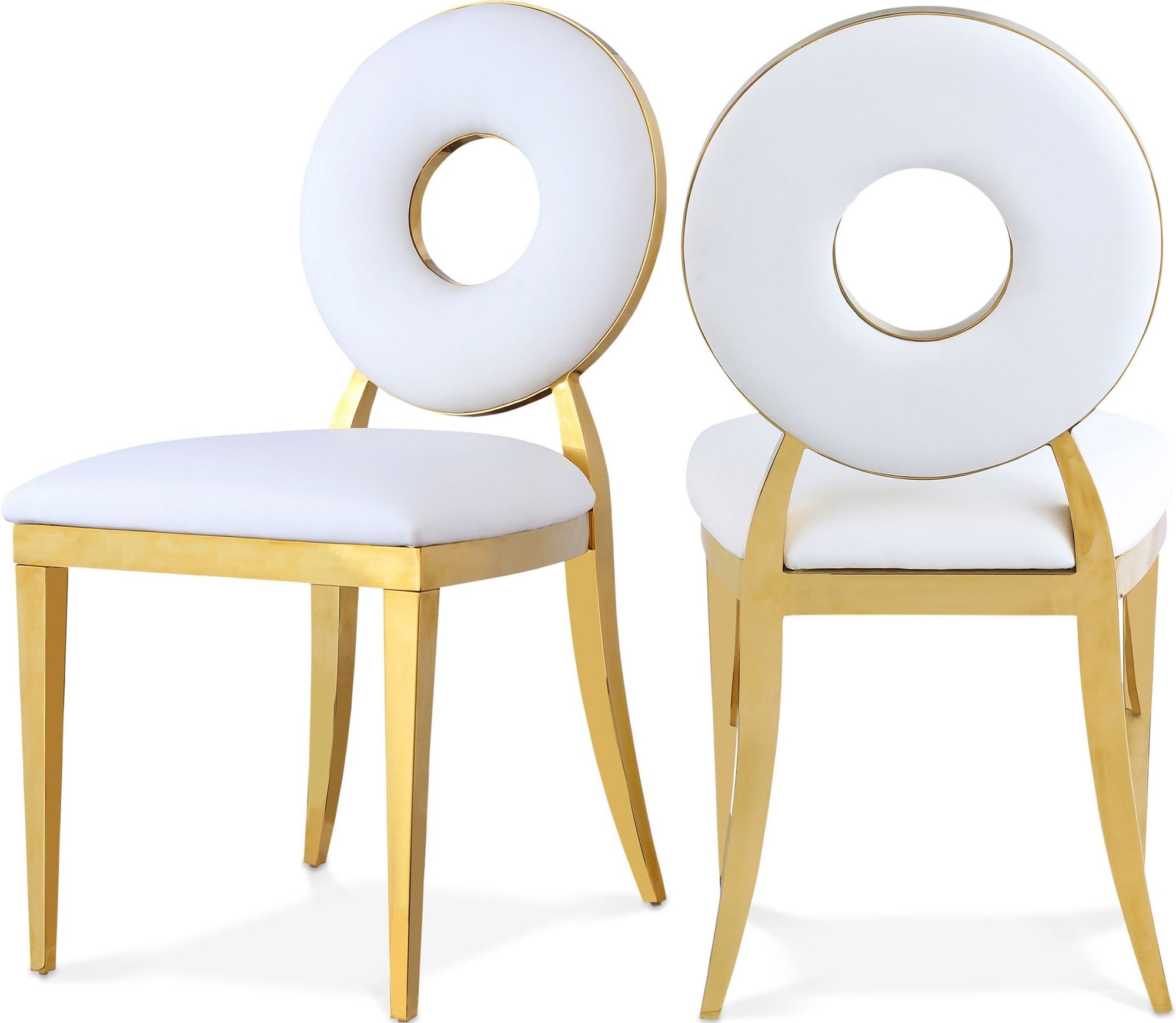Carousel Velvet Dining Chair with Stainless Steel Frame