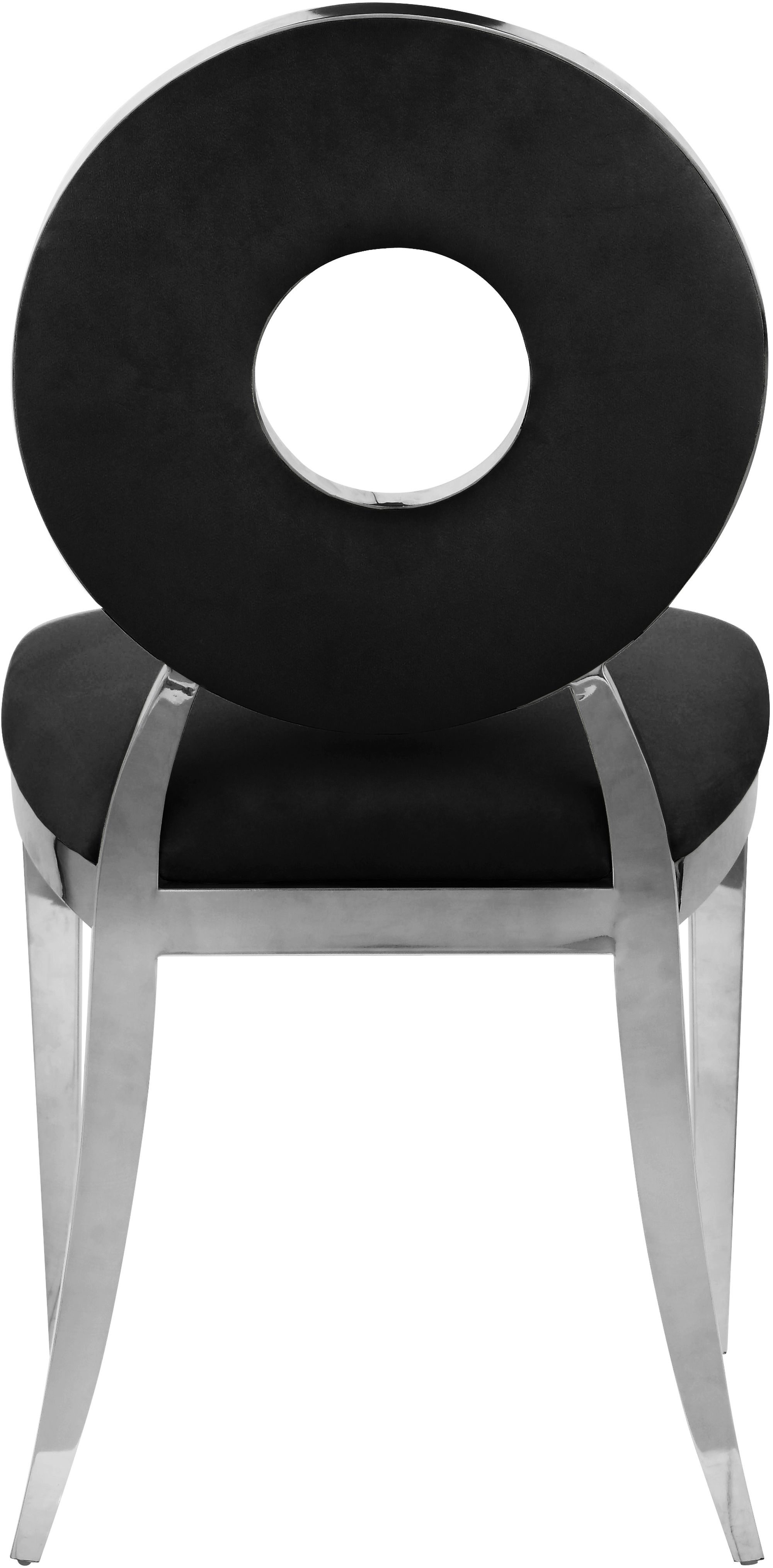 Carousel Velvet Dining Chair with Stainless Steel Frame