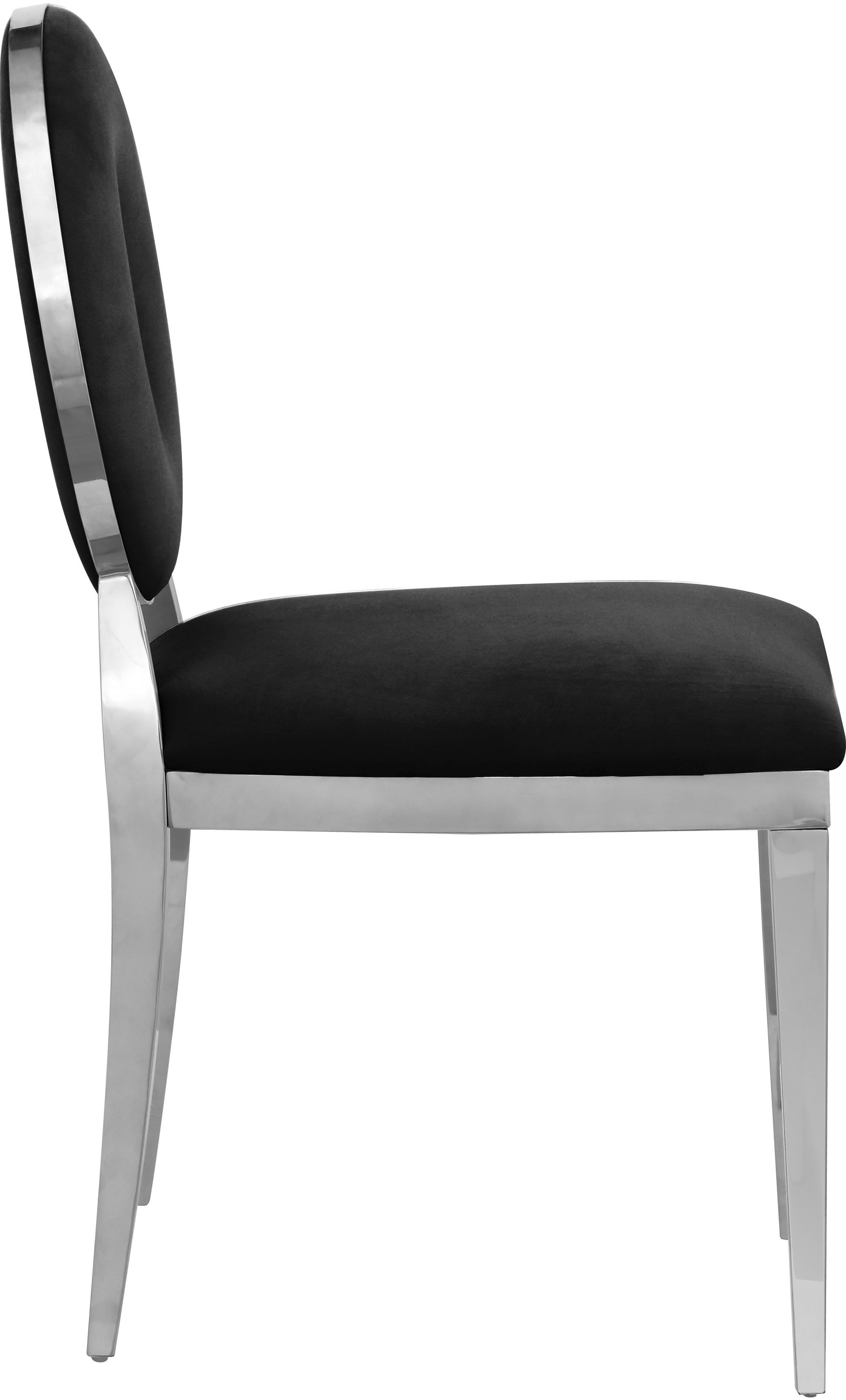 Carousel Velvet Dining Chair with Stainless Steel Frame
