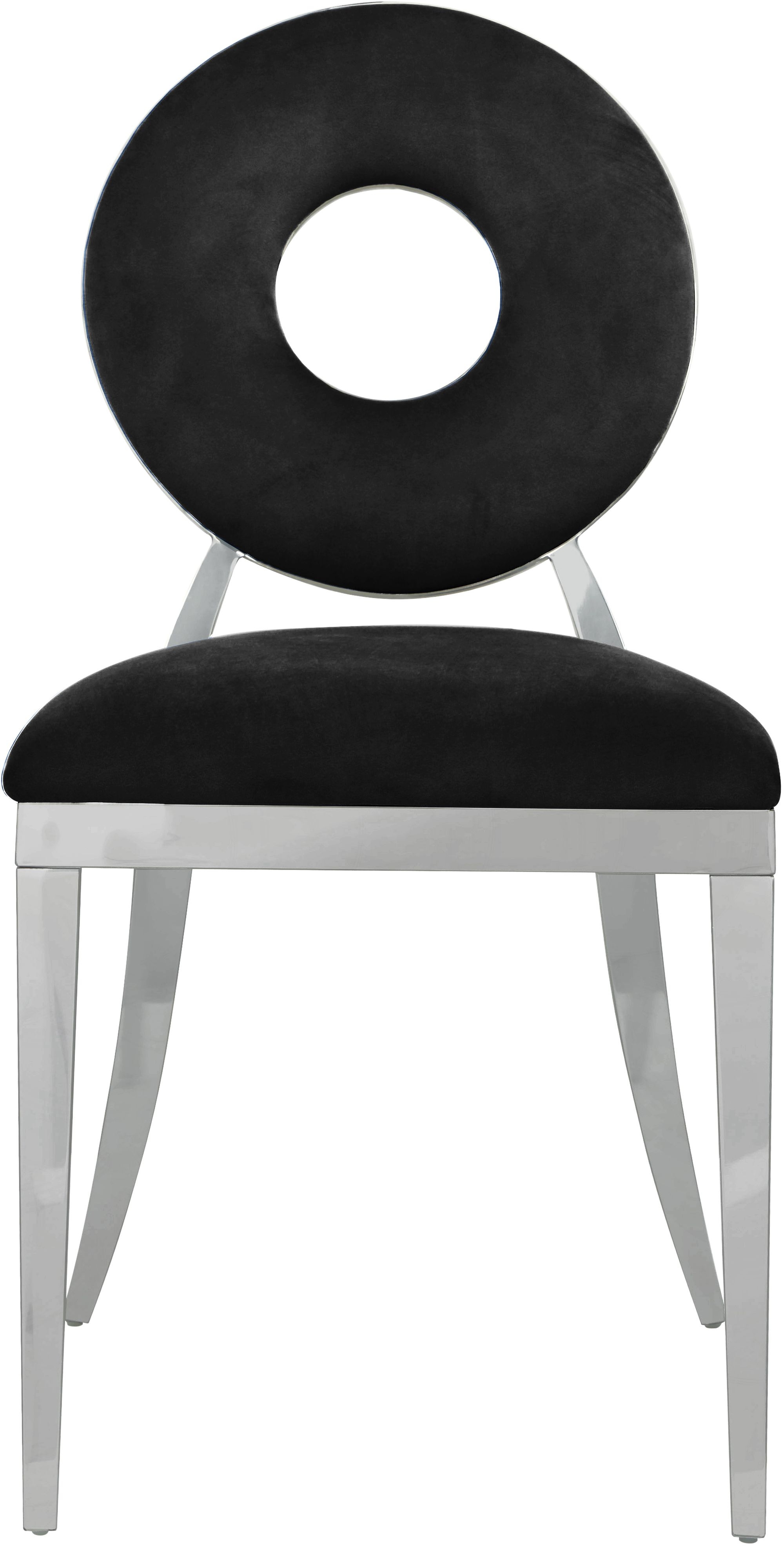 Carousel Velvet Dining Chair with Stainless Steel Frame