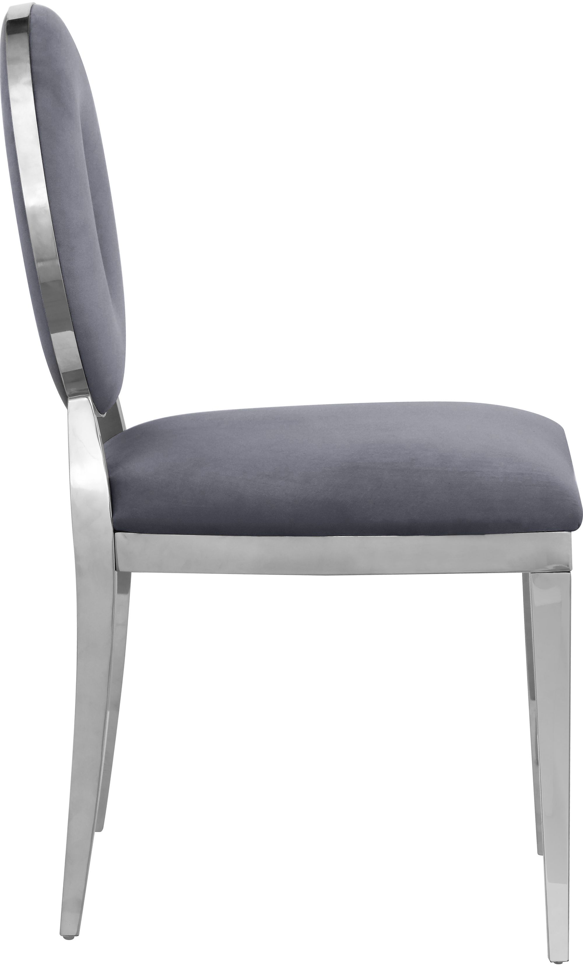 Carousel Velvet Dining Chair with Chrome Stainless Steel Frame