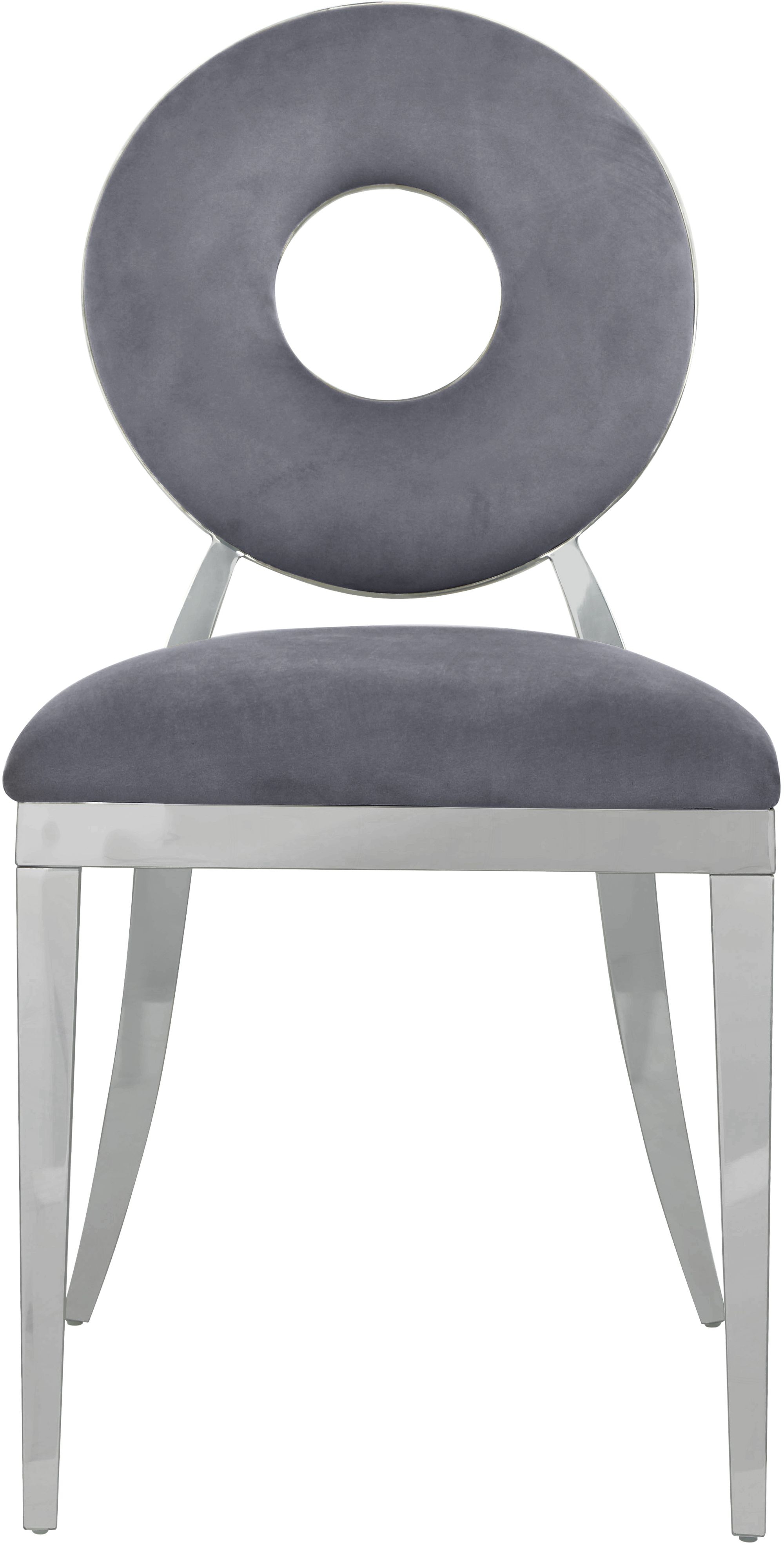 Carousel Velvet Dining Chair with Stainless Steel Frame