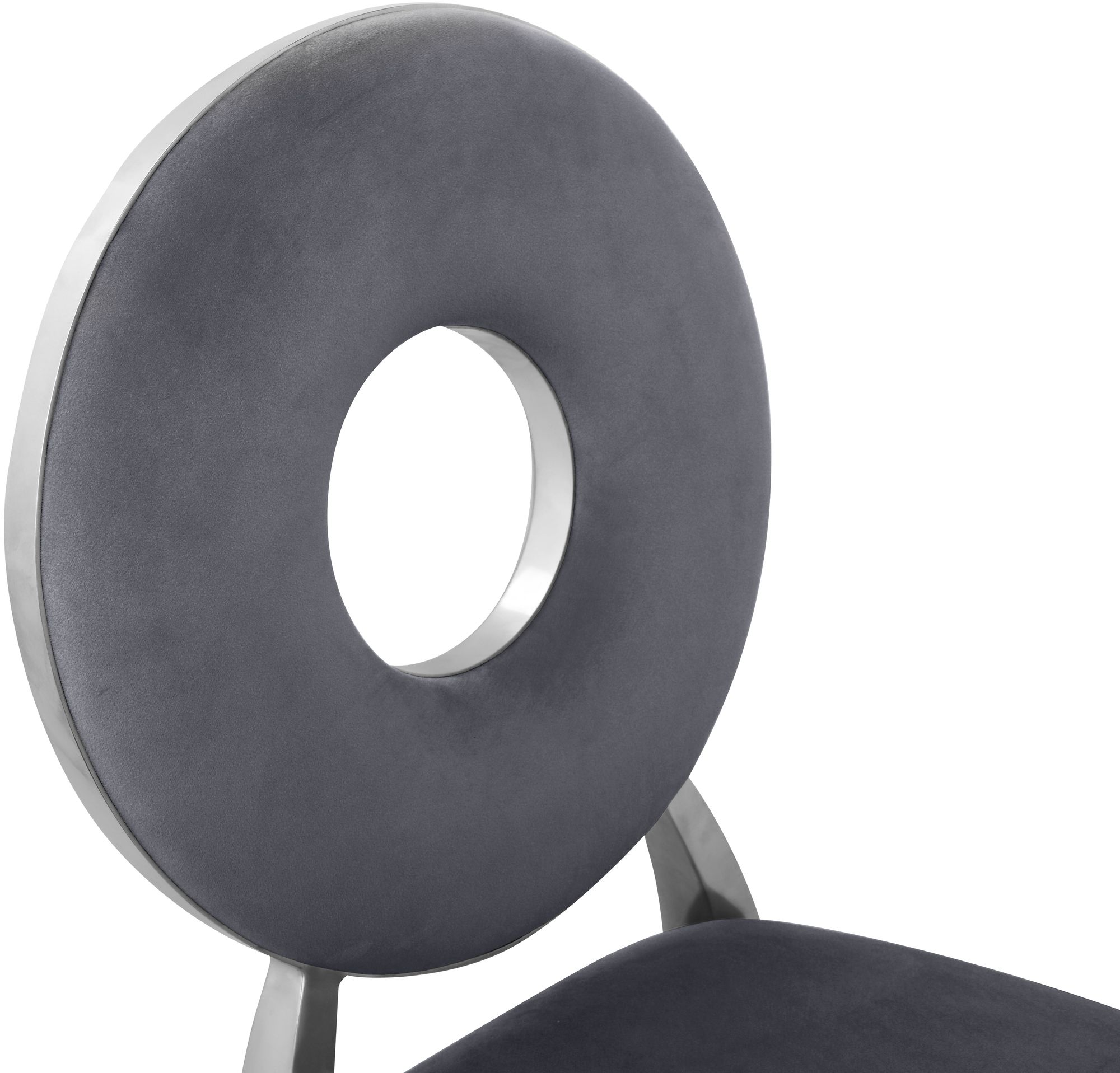 Carousel Velvet Dining Chair with Chrome Stainless Steel Frame
