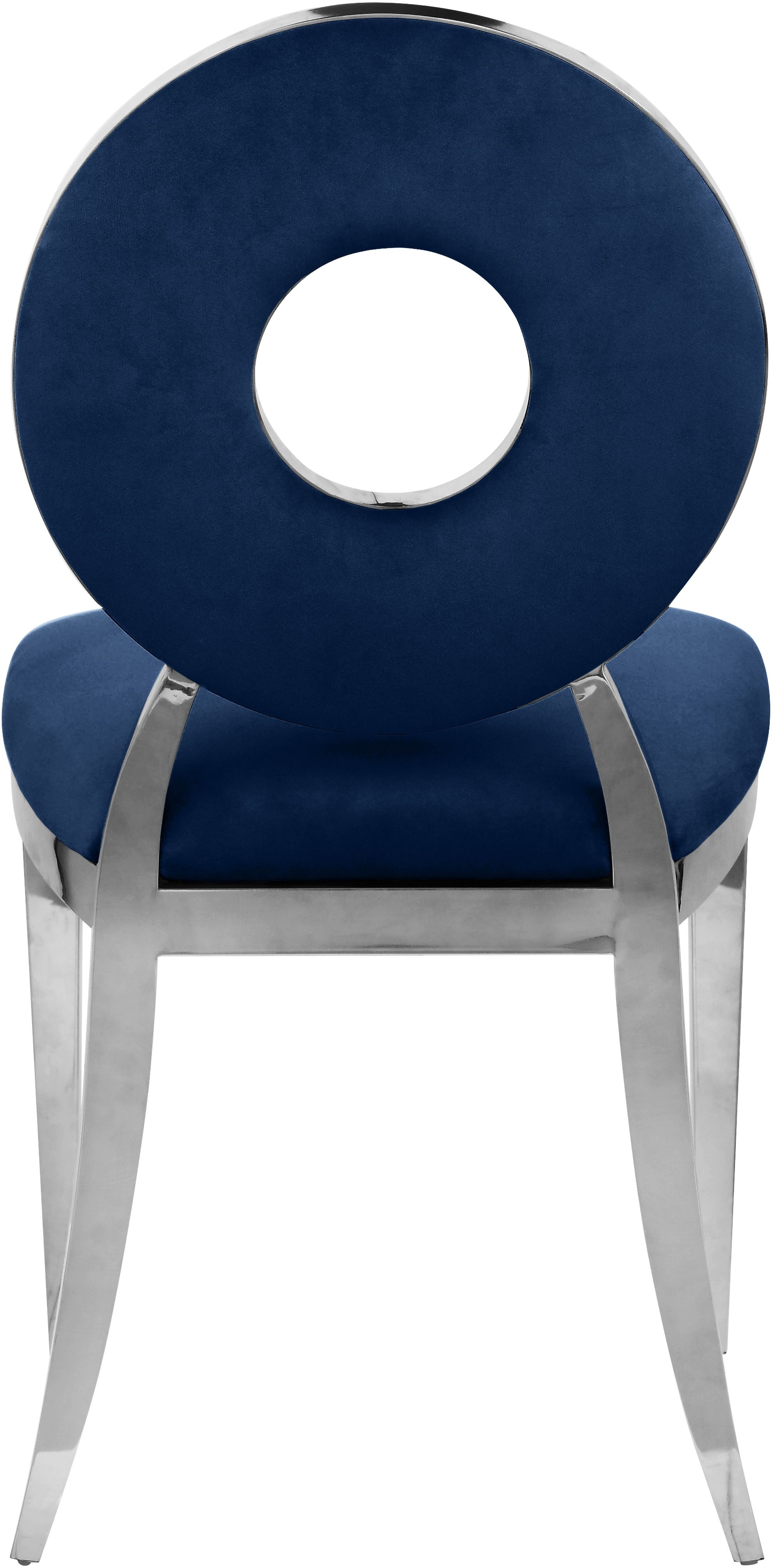 Carousel Velvet Dining Chair with Stainless Steel Frame
