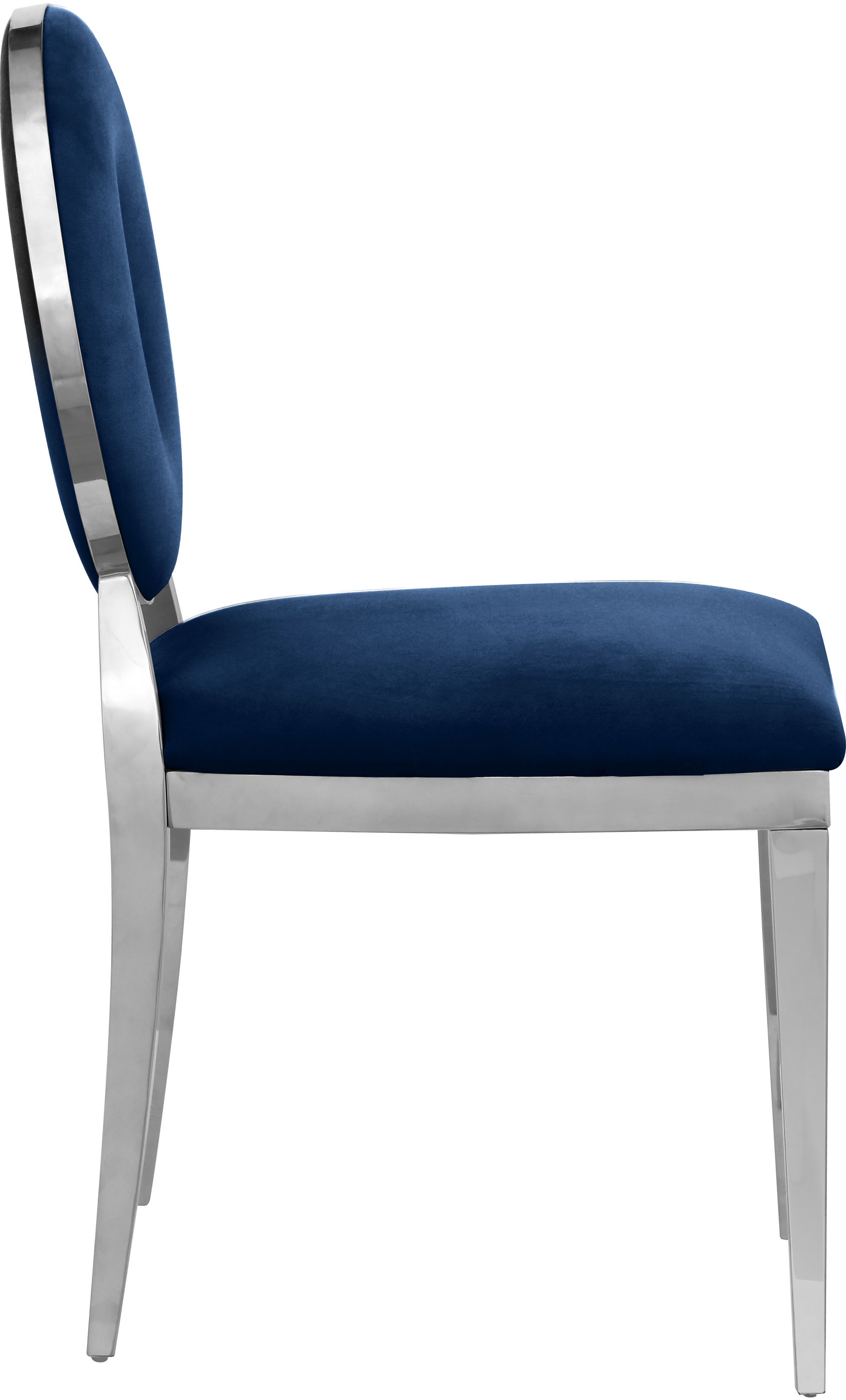 Carousel Velvet Dining Chair with Chrome Stainless Steel Frame