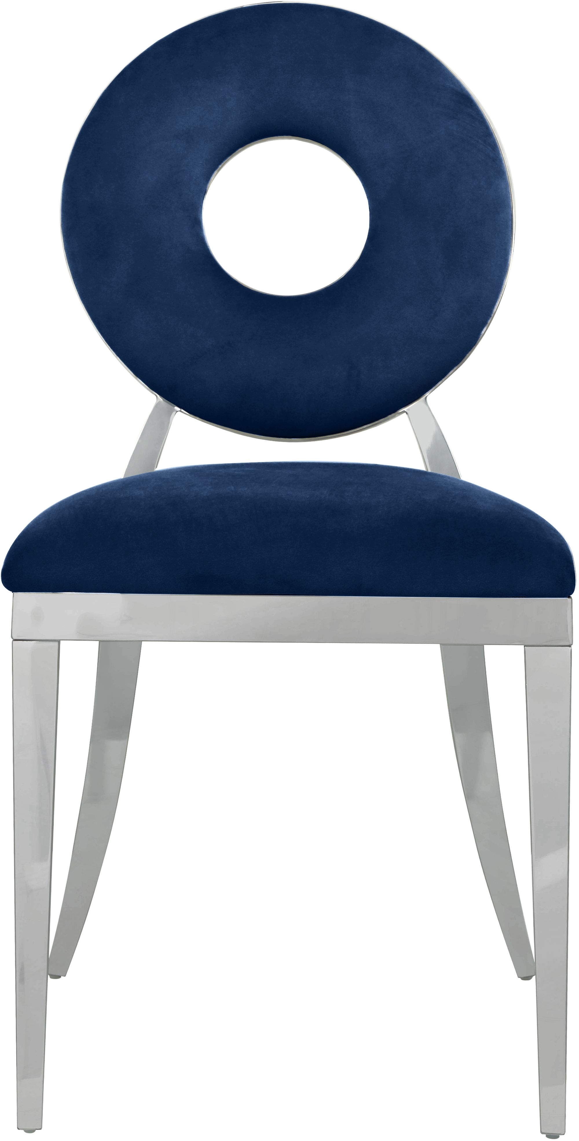 Carousel Velvet Dining Chair with Stainless Steel Frame