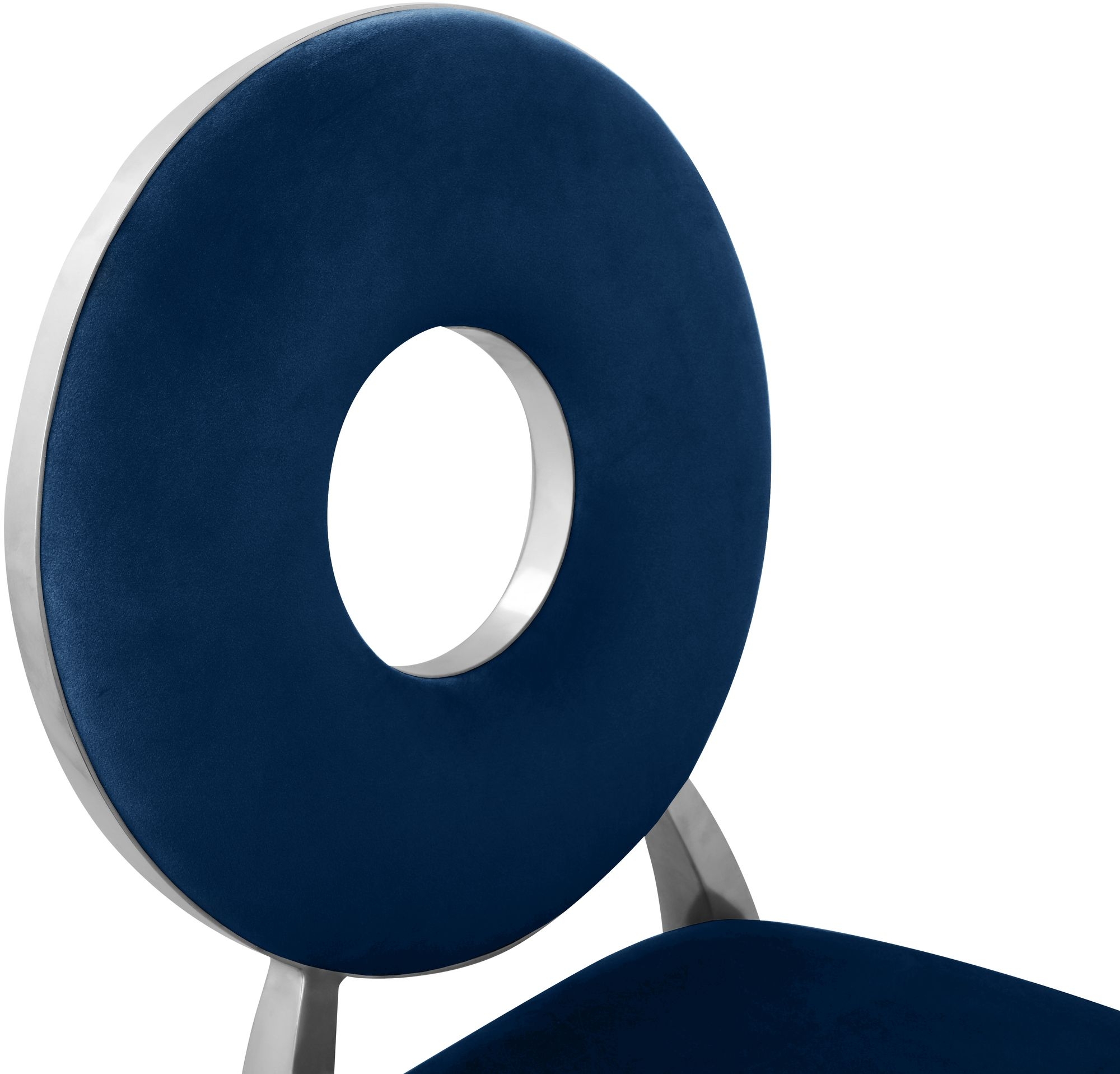 Carousel Velvet Dining Chair with Stainless Steel Frame