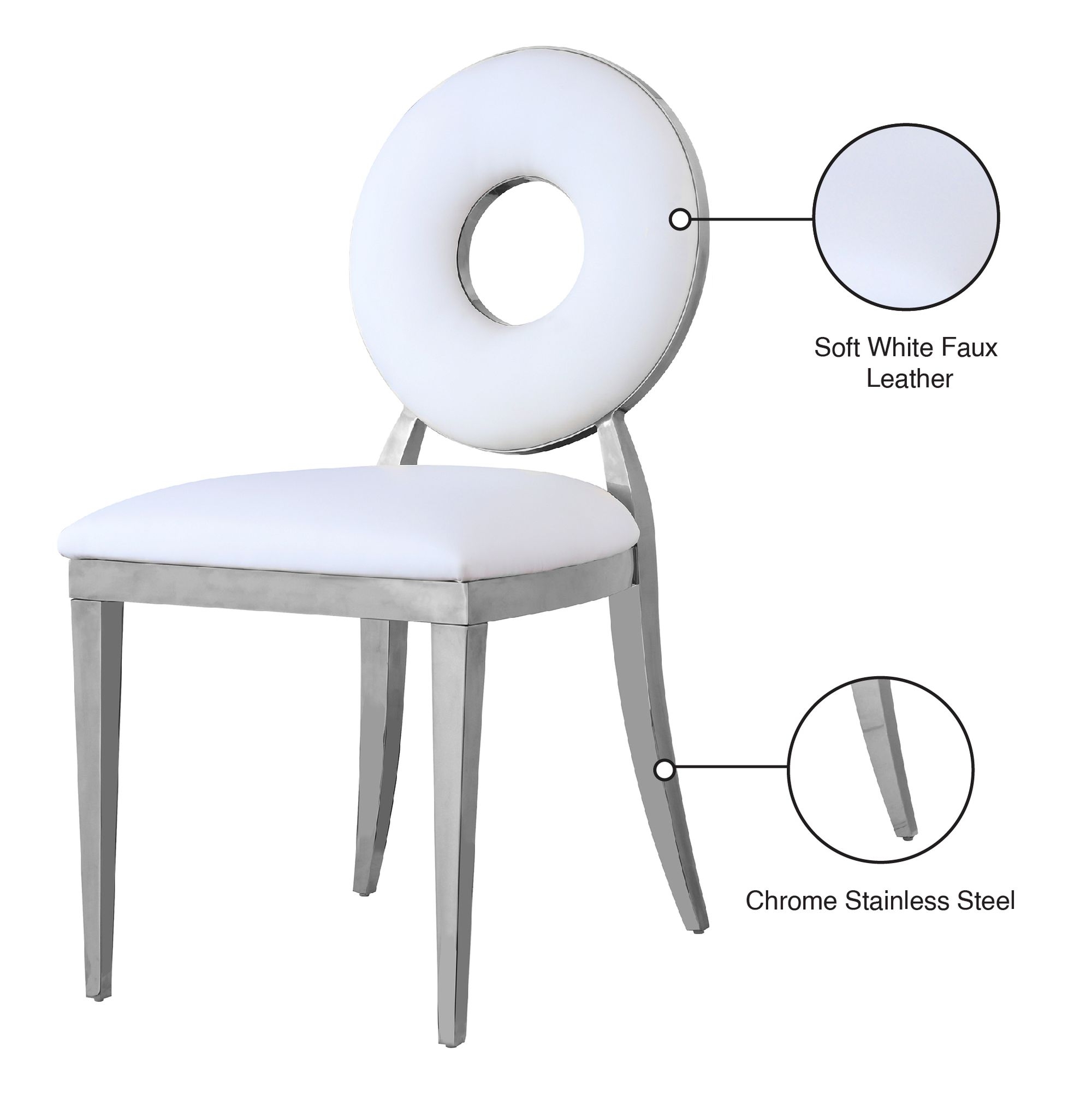 Carousel Velvet Dining Chair with Stainless Steel Frame