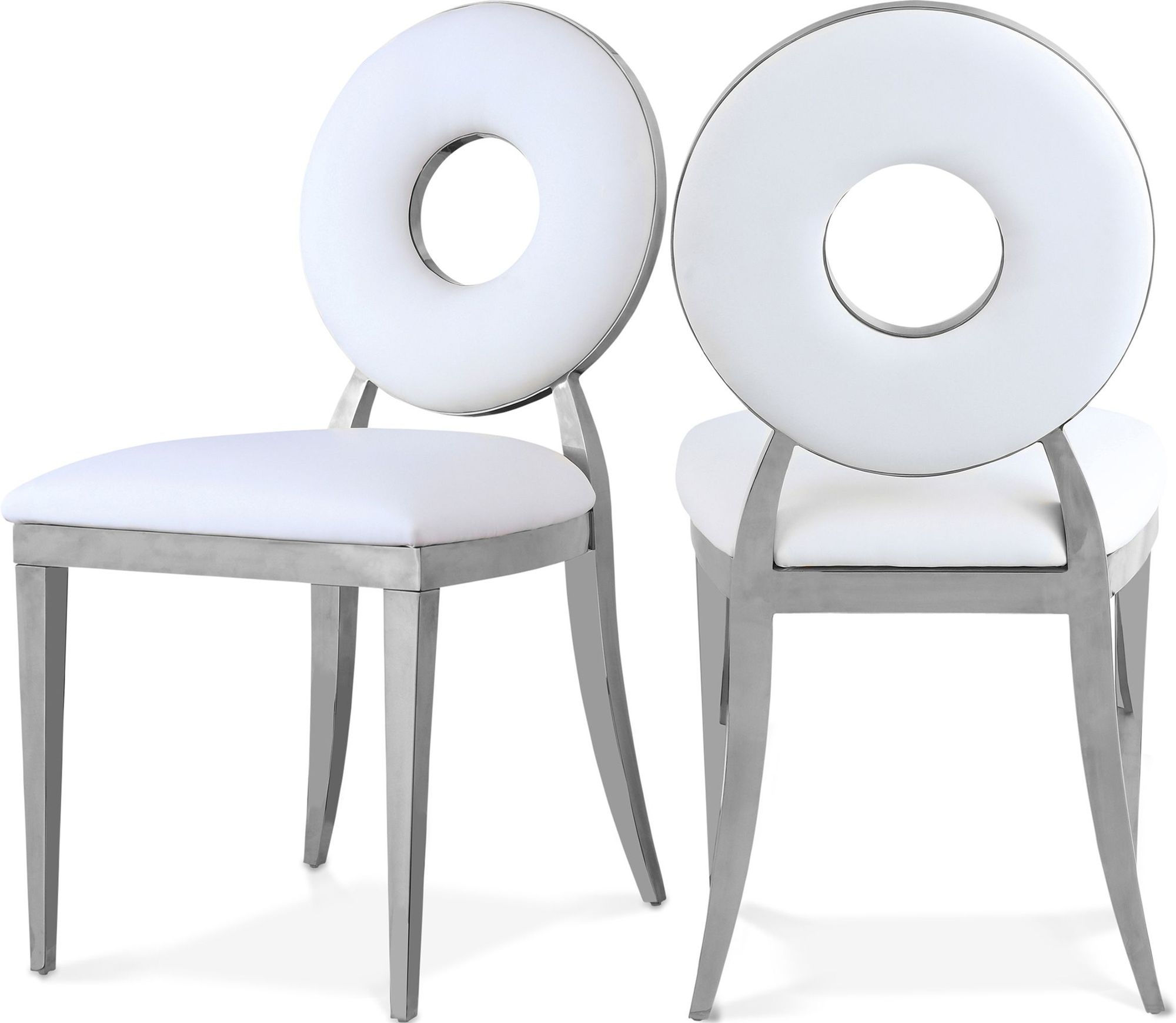 Carousel Velvet Dining Chair with Stainless Steel Frame