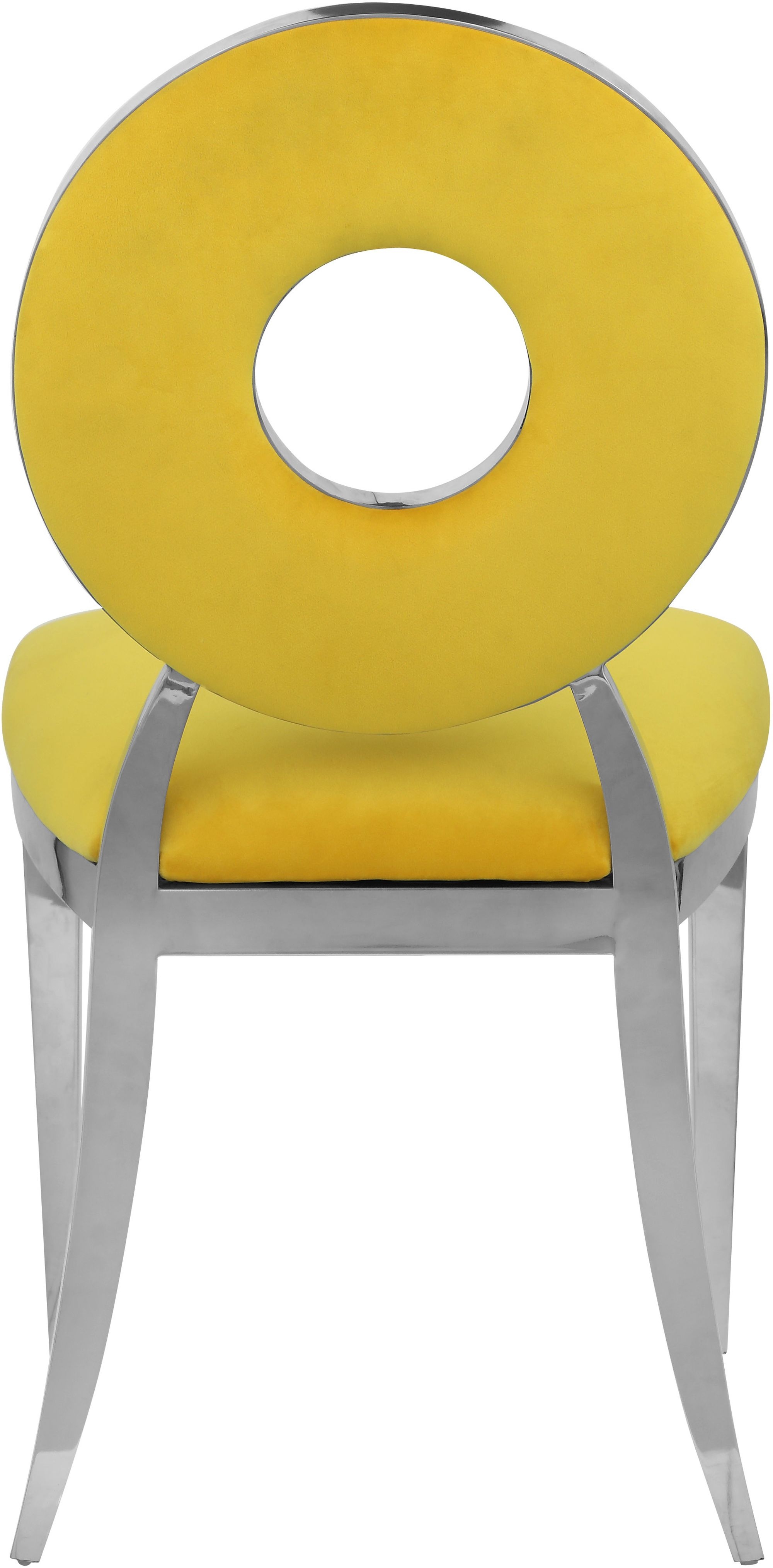 Carousel Velvet Dining Chair with Stainless Steel Frame