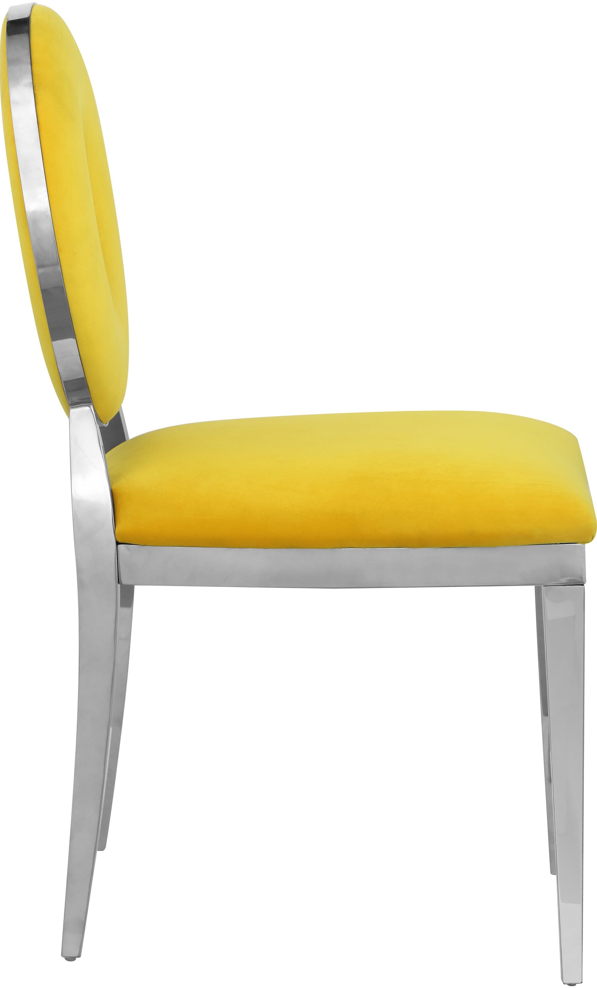 Carousel Velvet Dining Chair with Stainless Steel Frame