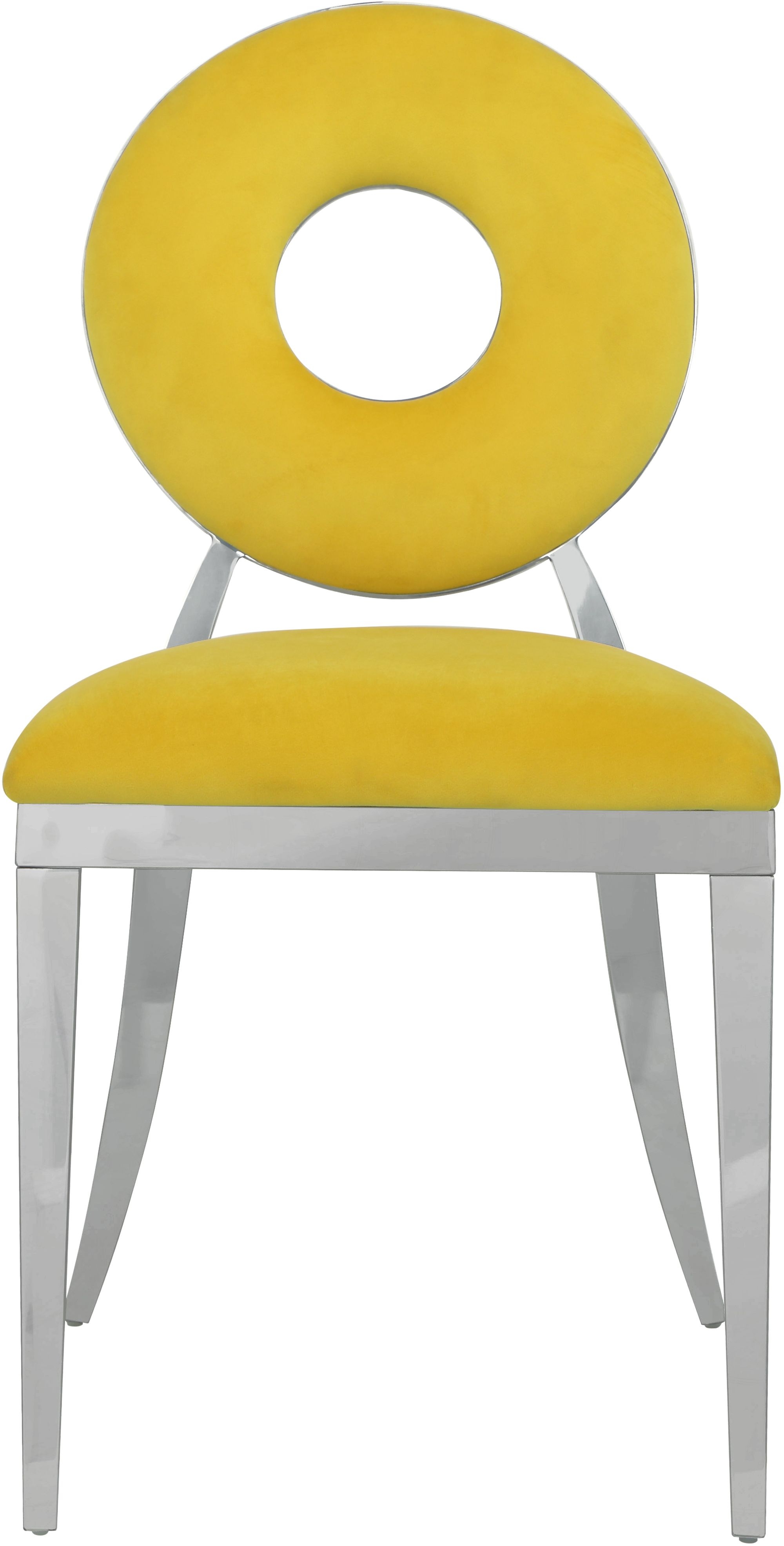 Carousel Velvet Dining Chair with Stainless Steel Frame