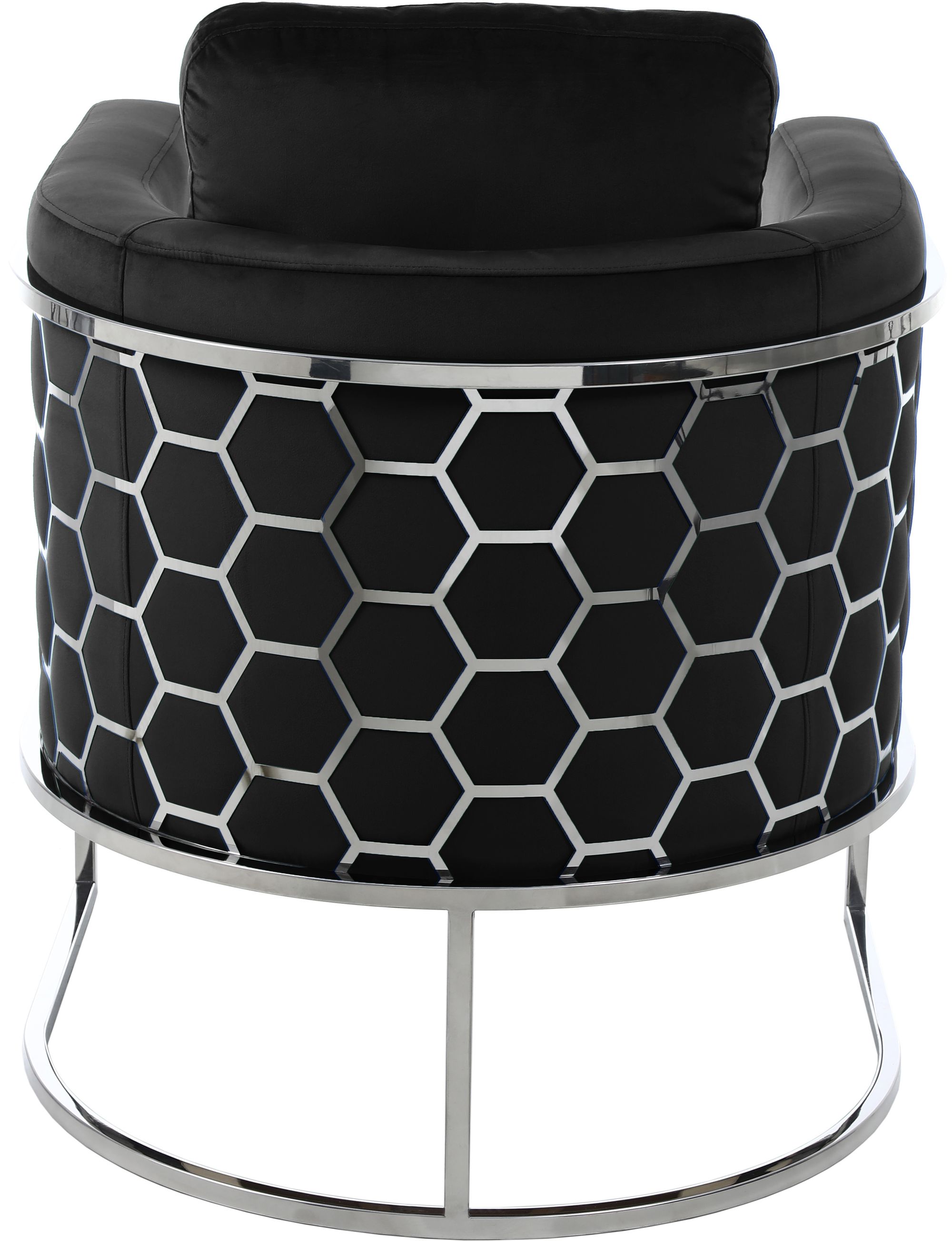 Casa Velvet Chair with Chrome Iron Metal Base