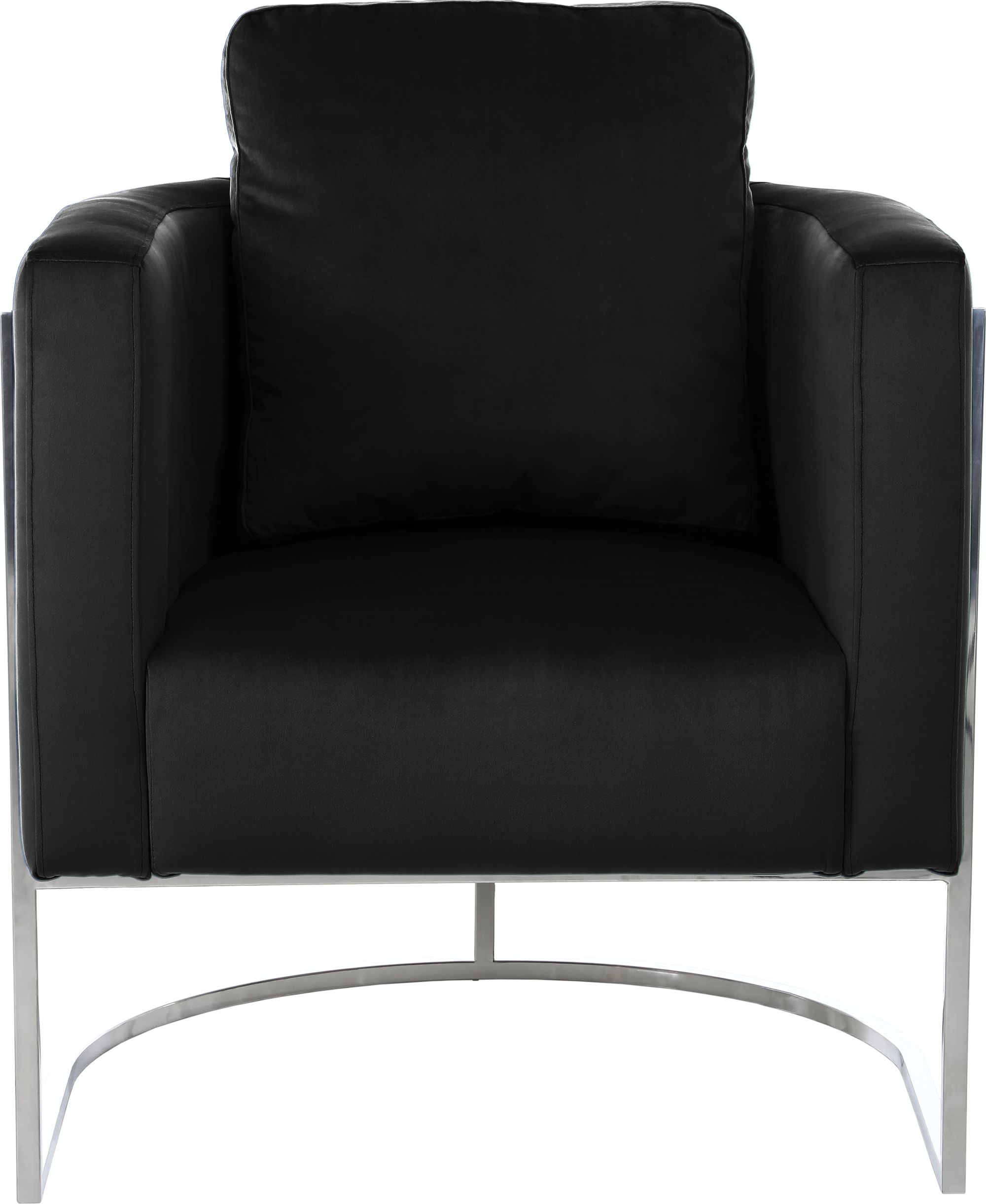 Casa Velvet Chair with Chrome Iron Metal Base