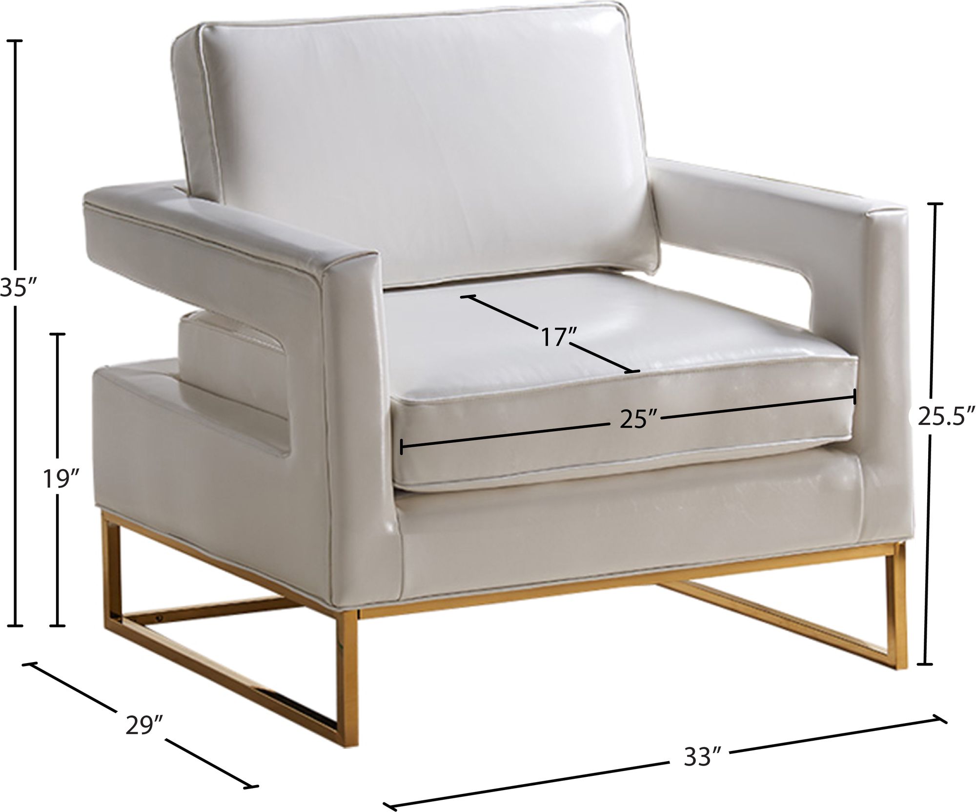 Amelia Faux Leather Accent Chair