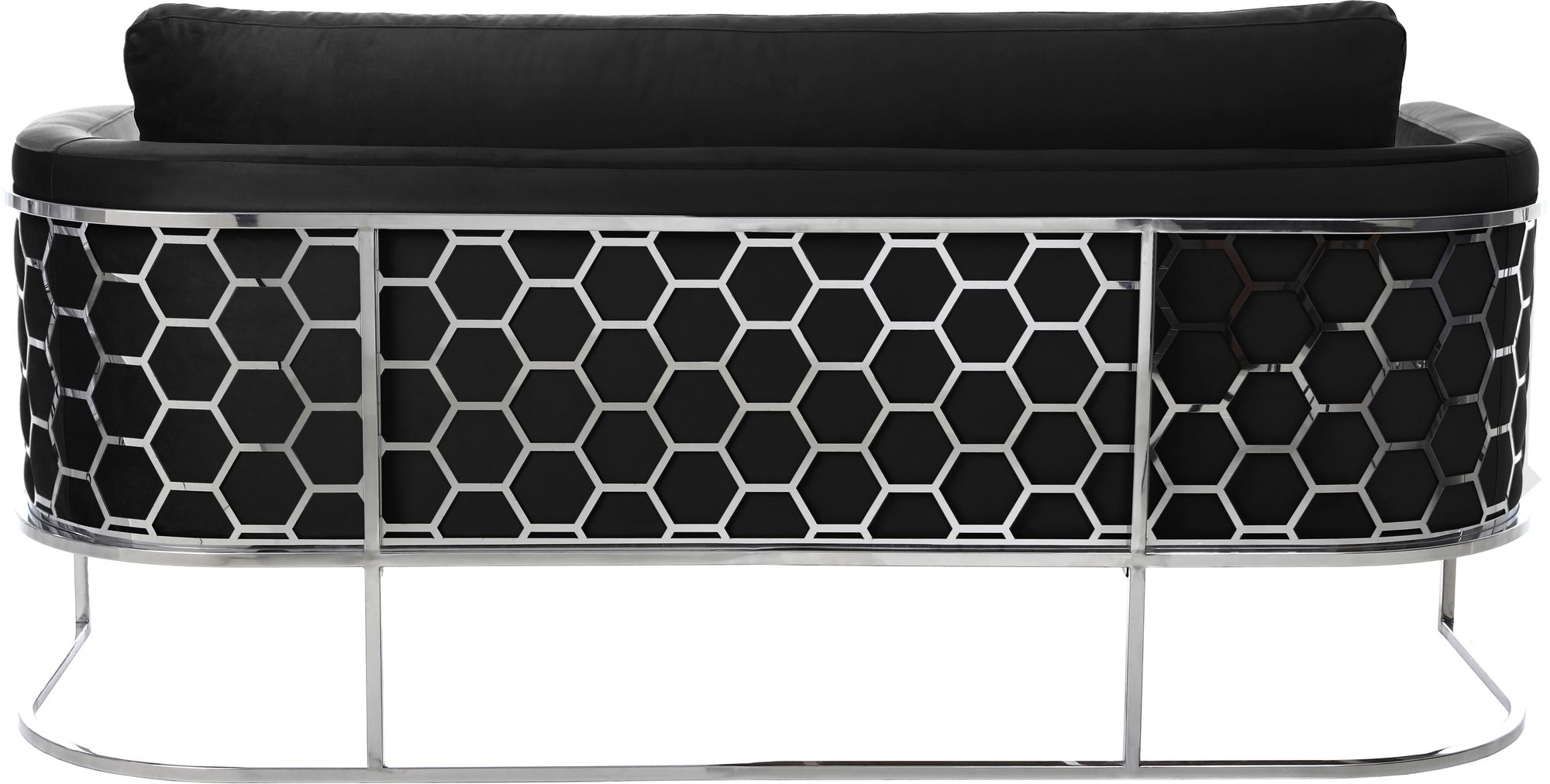 Casa Velvet Sofa with Silver Base