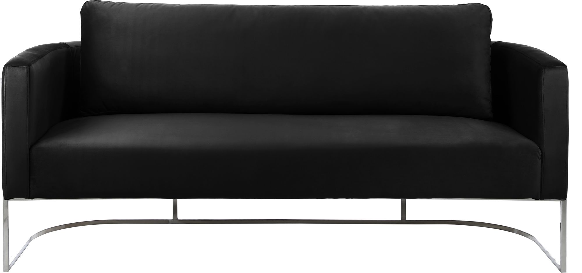 Casa Velvet Sofa with Silver Base