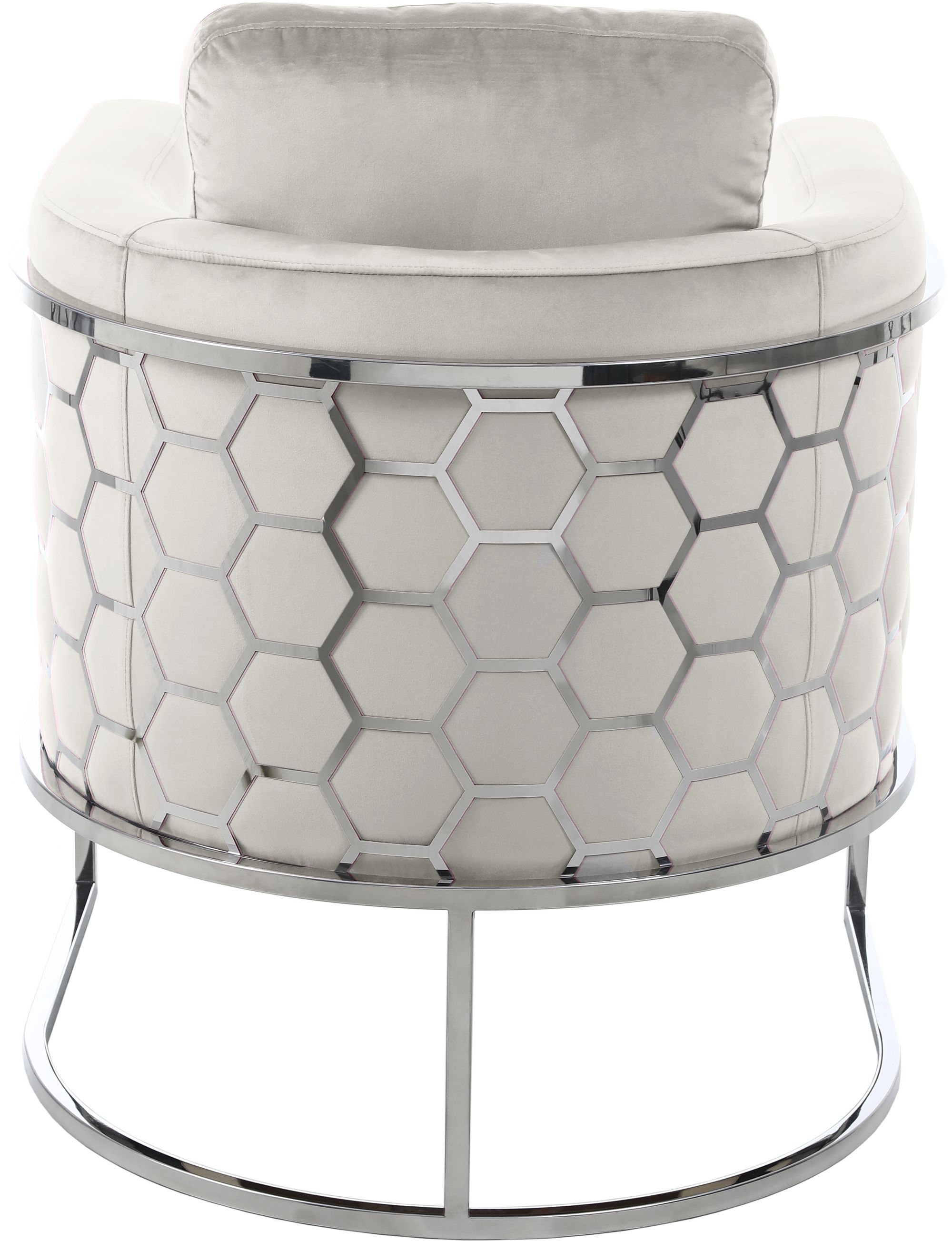 Casa Velvet Chair with Chrome Iron Metal Base