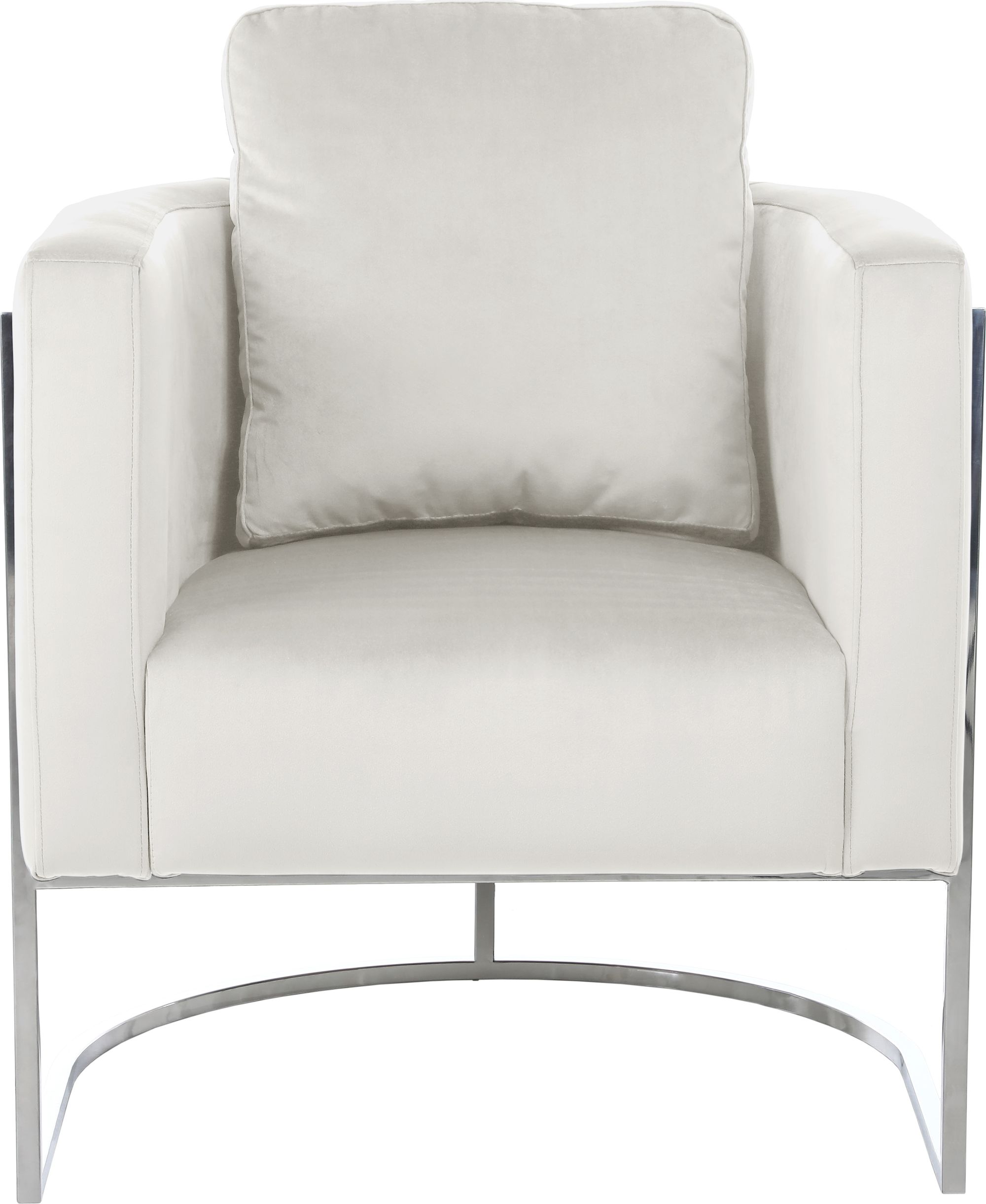 Casa Velvet Chair with Chrome Iron Metal Base