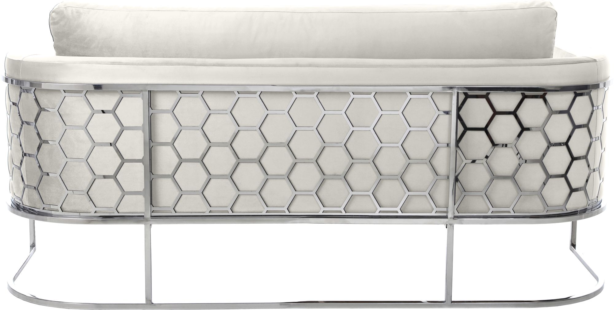Casa Velvet Sofa with Silver Base