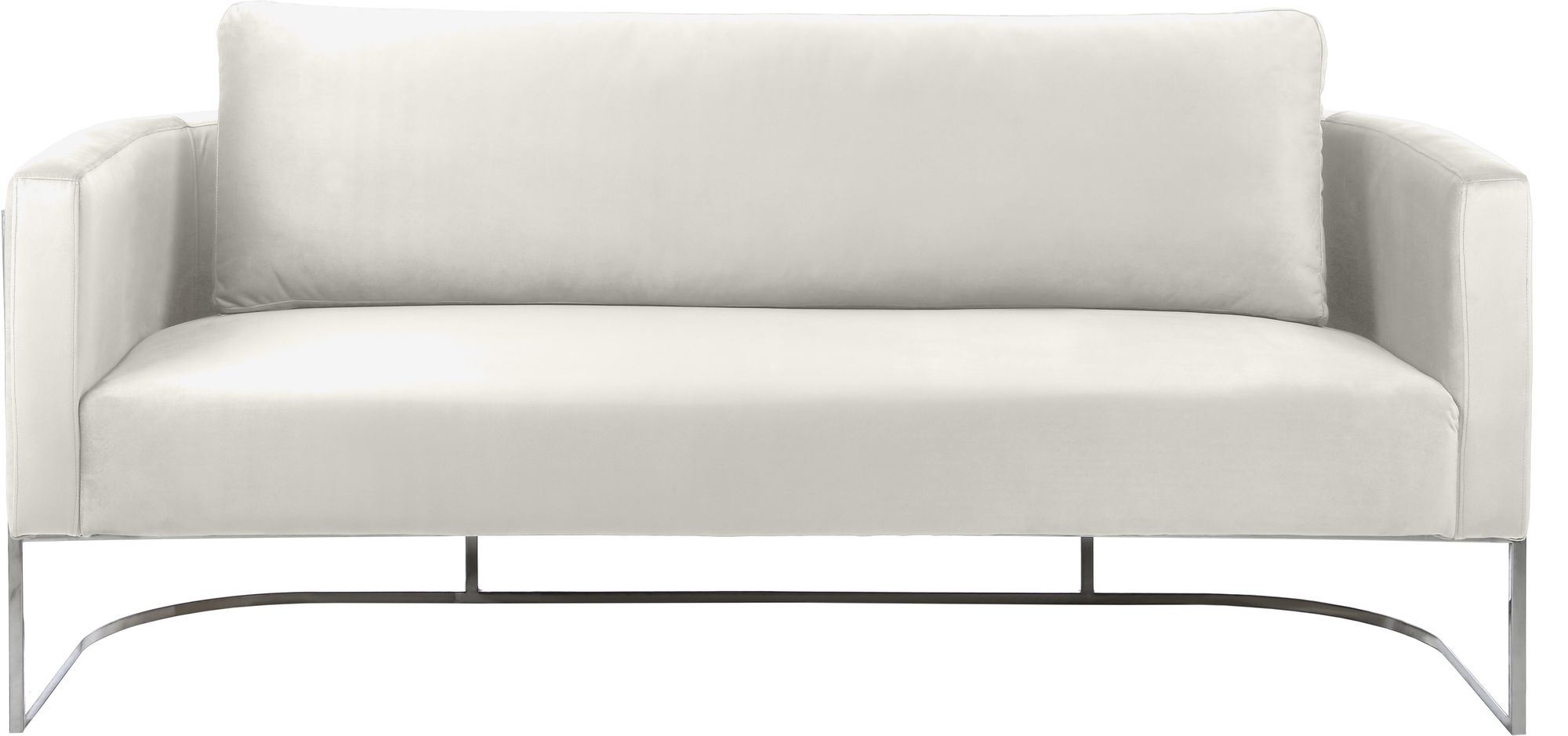 Casa Velvet Sofa with Silver Base