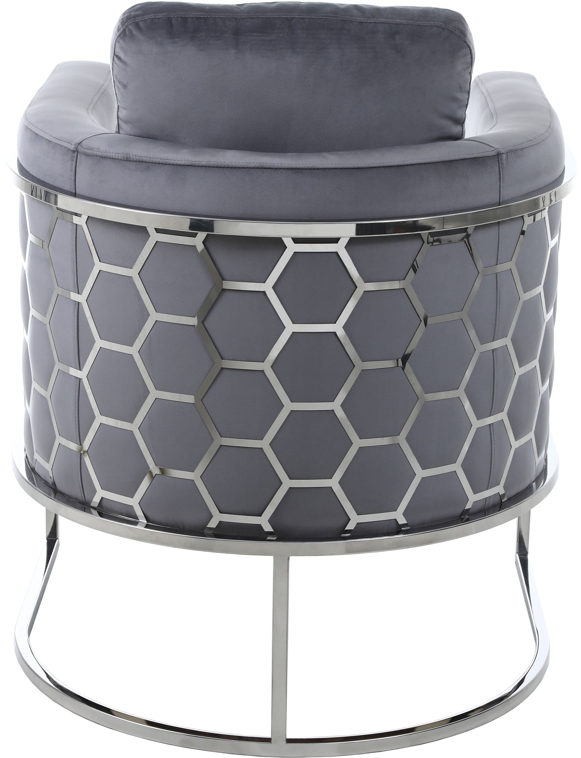 Casa Velvet Chair with Chrome Iron Metal Base