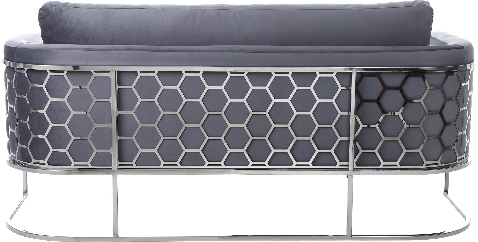 Casa Velvet Sofa with Silver Base