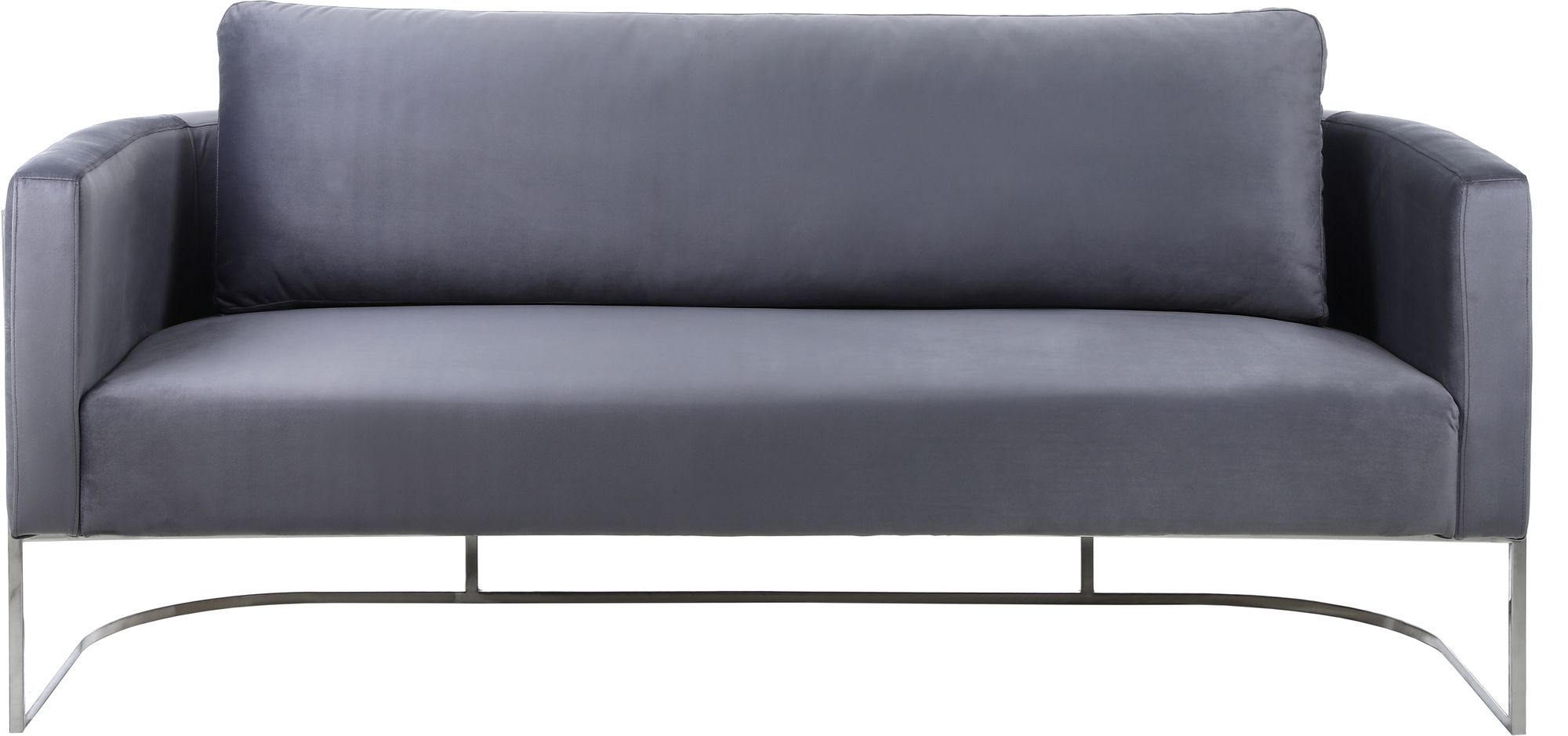 Casa Velvet Sofa with Silver Base