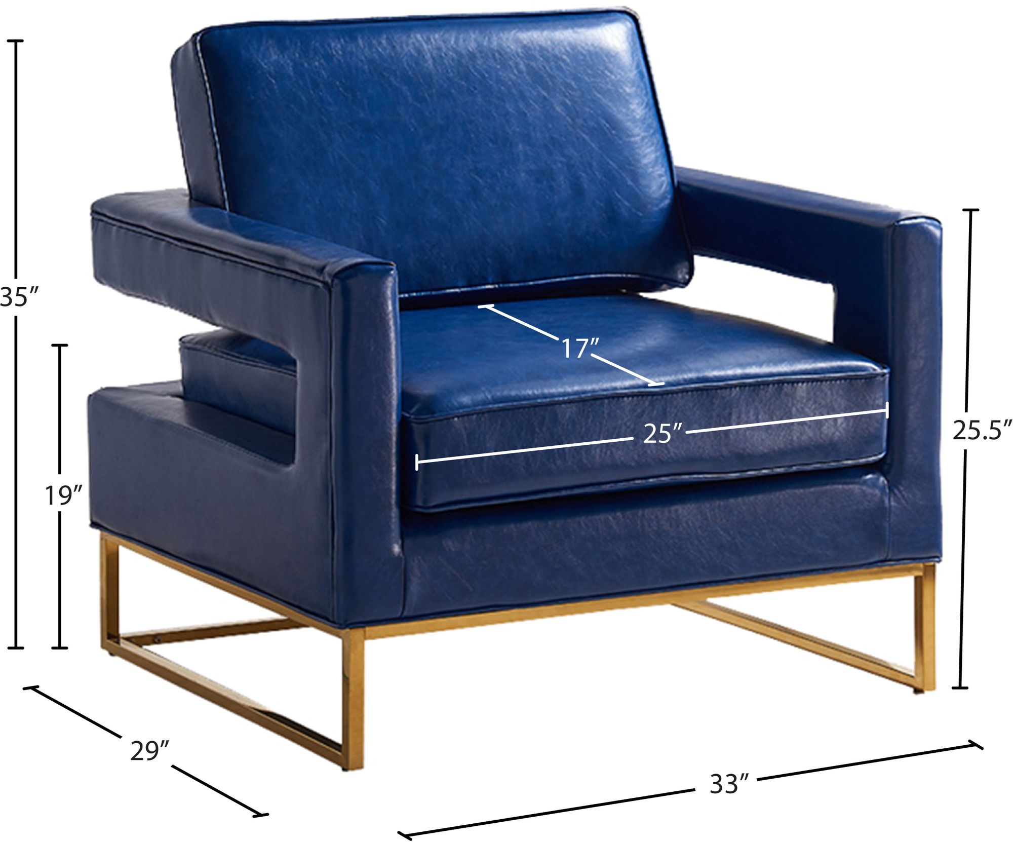 Amelia Faux Leather Accent Chair