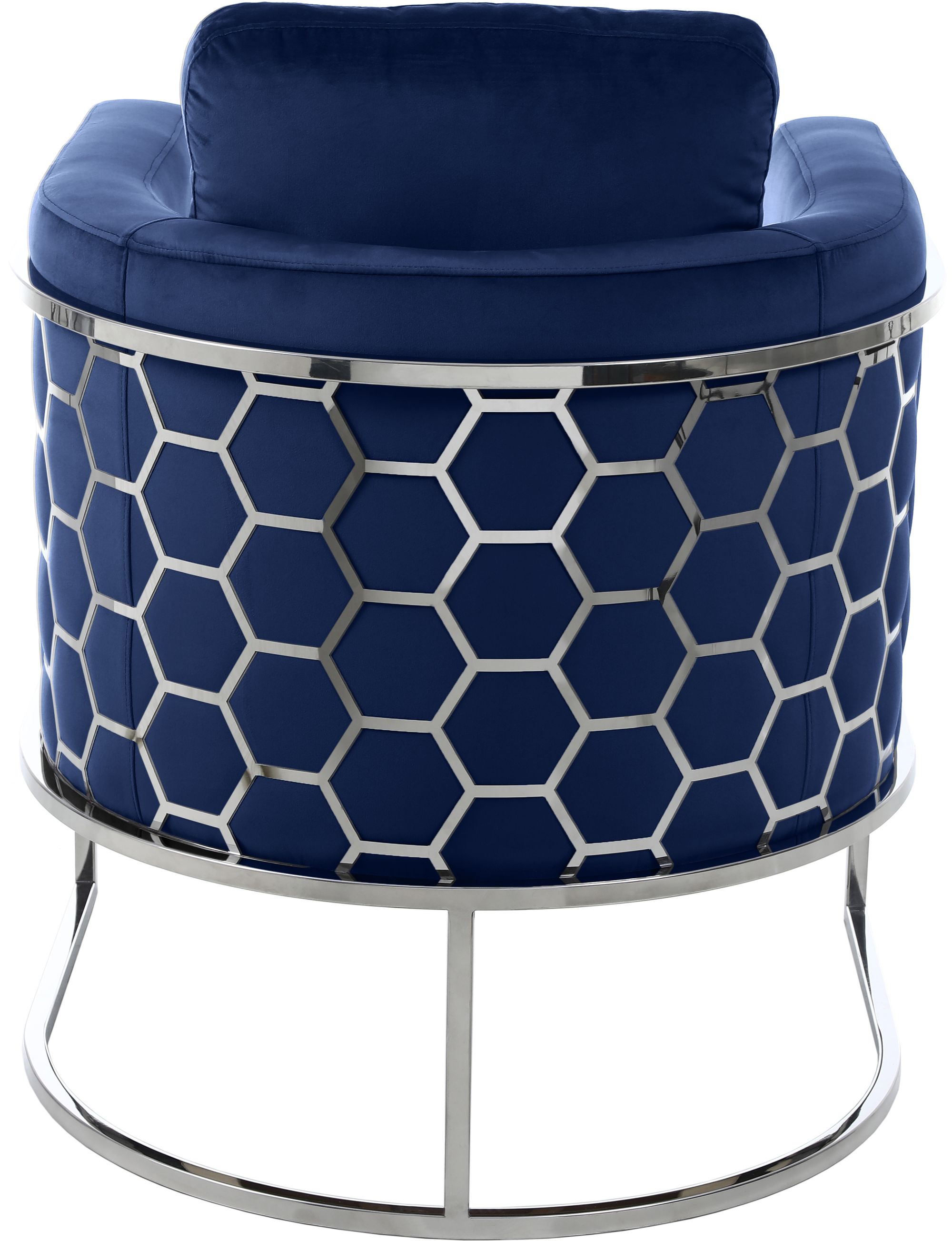 Casa Velvet Chair with Chrome Iron Metal Base