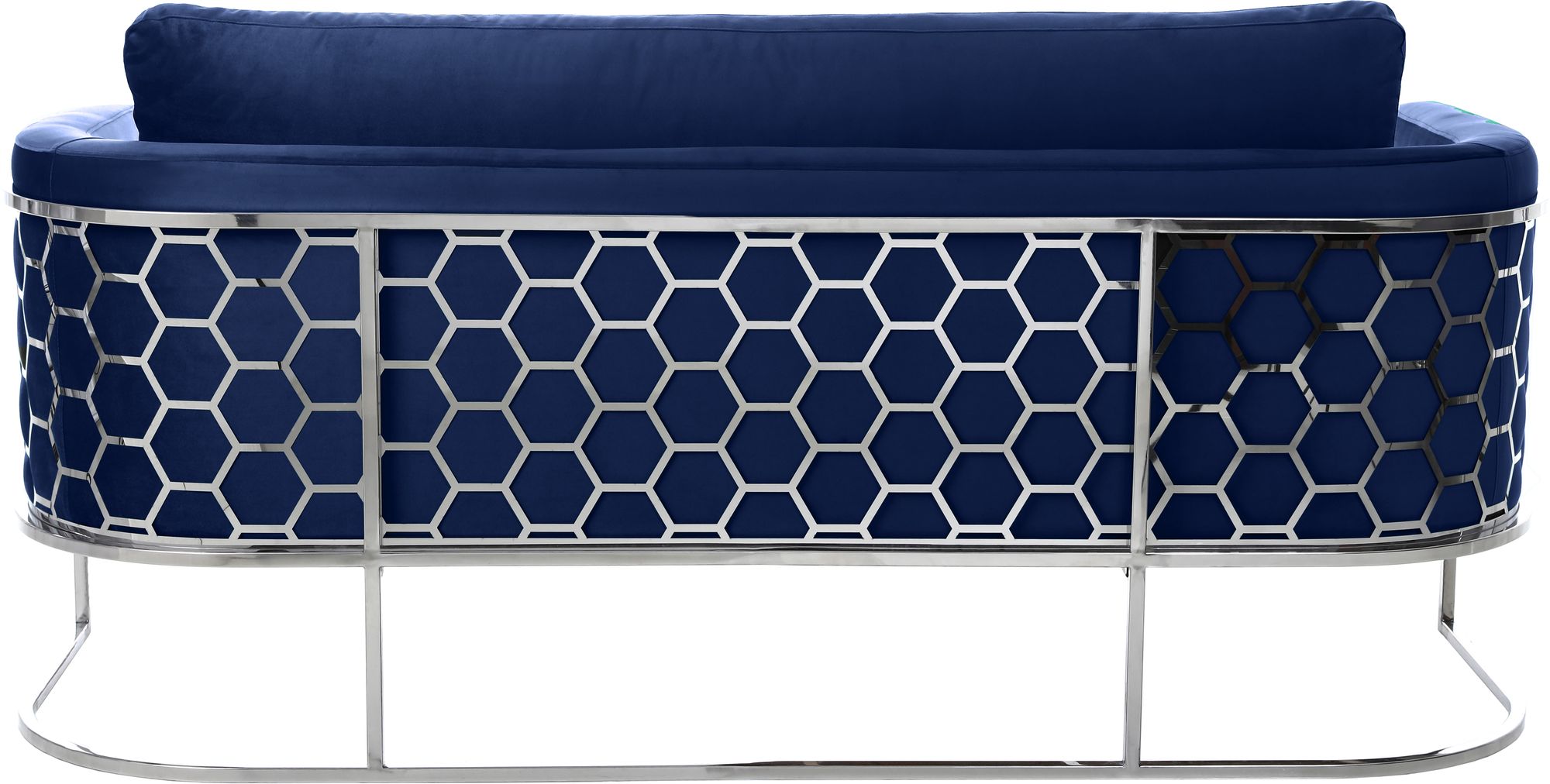Casa Velvet Sofa with Silver Base