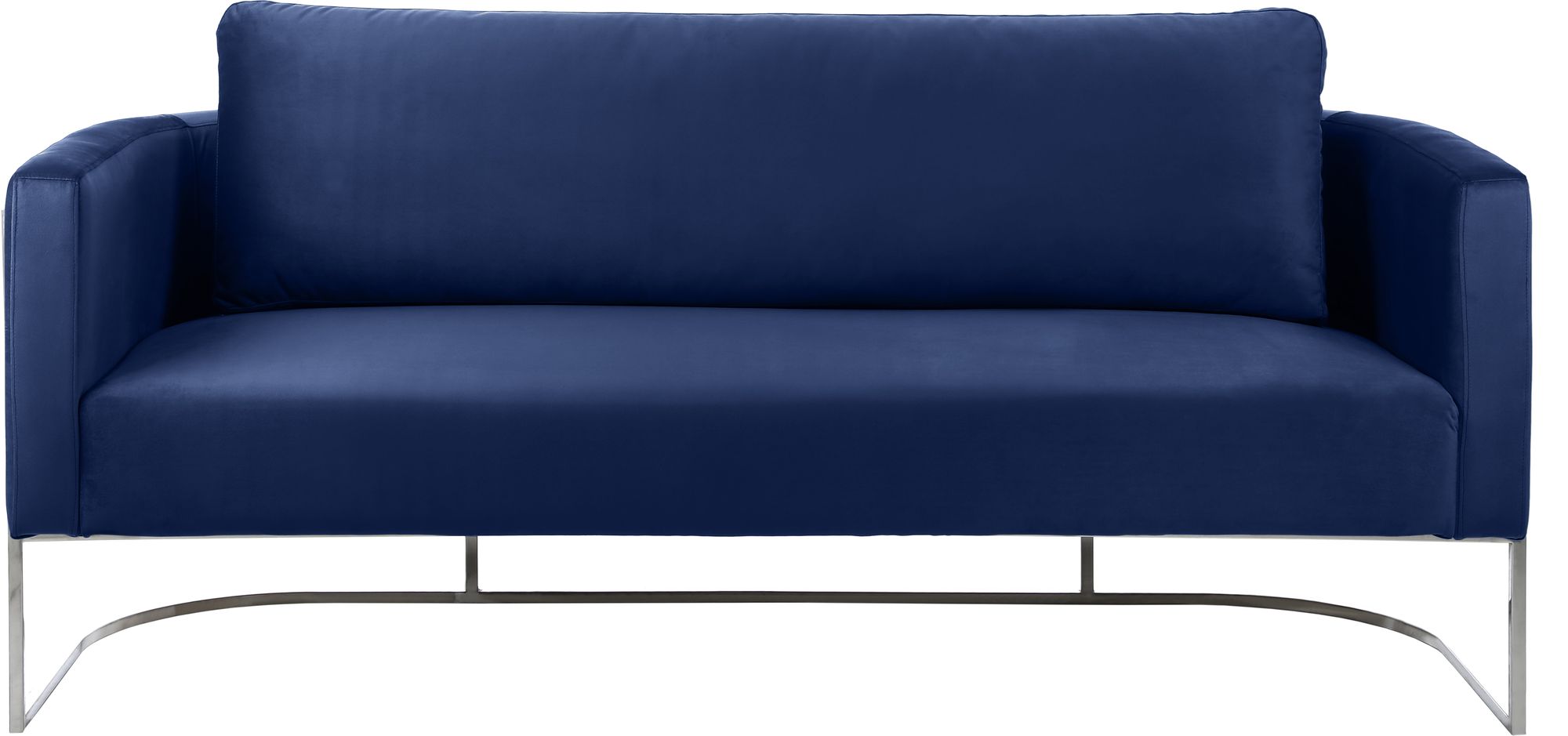 Casa Velvet Sofa with Silver Base