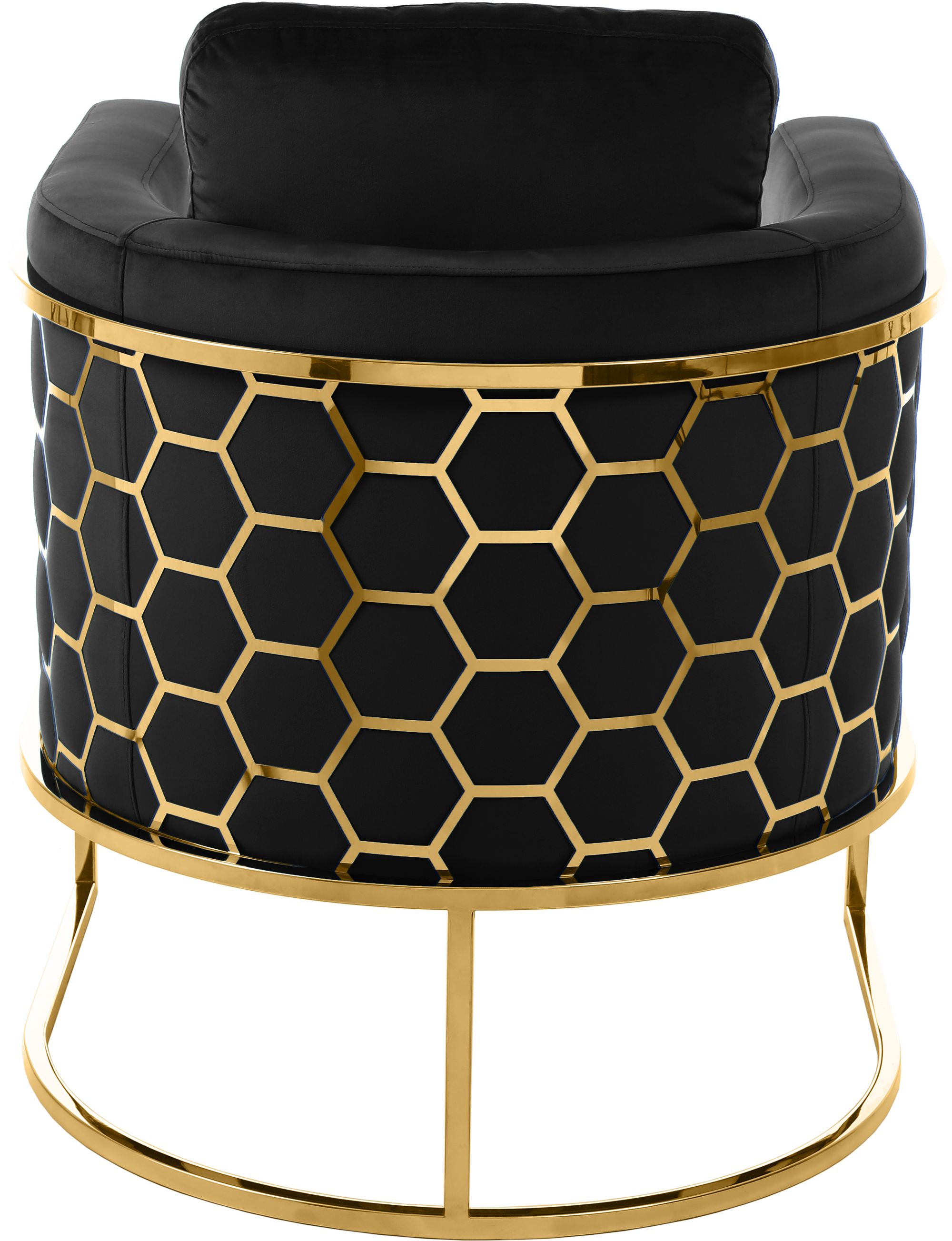Casa Velvet Chair with Gold Iron Metal Base