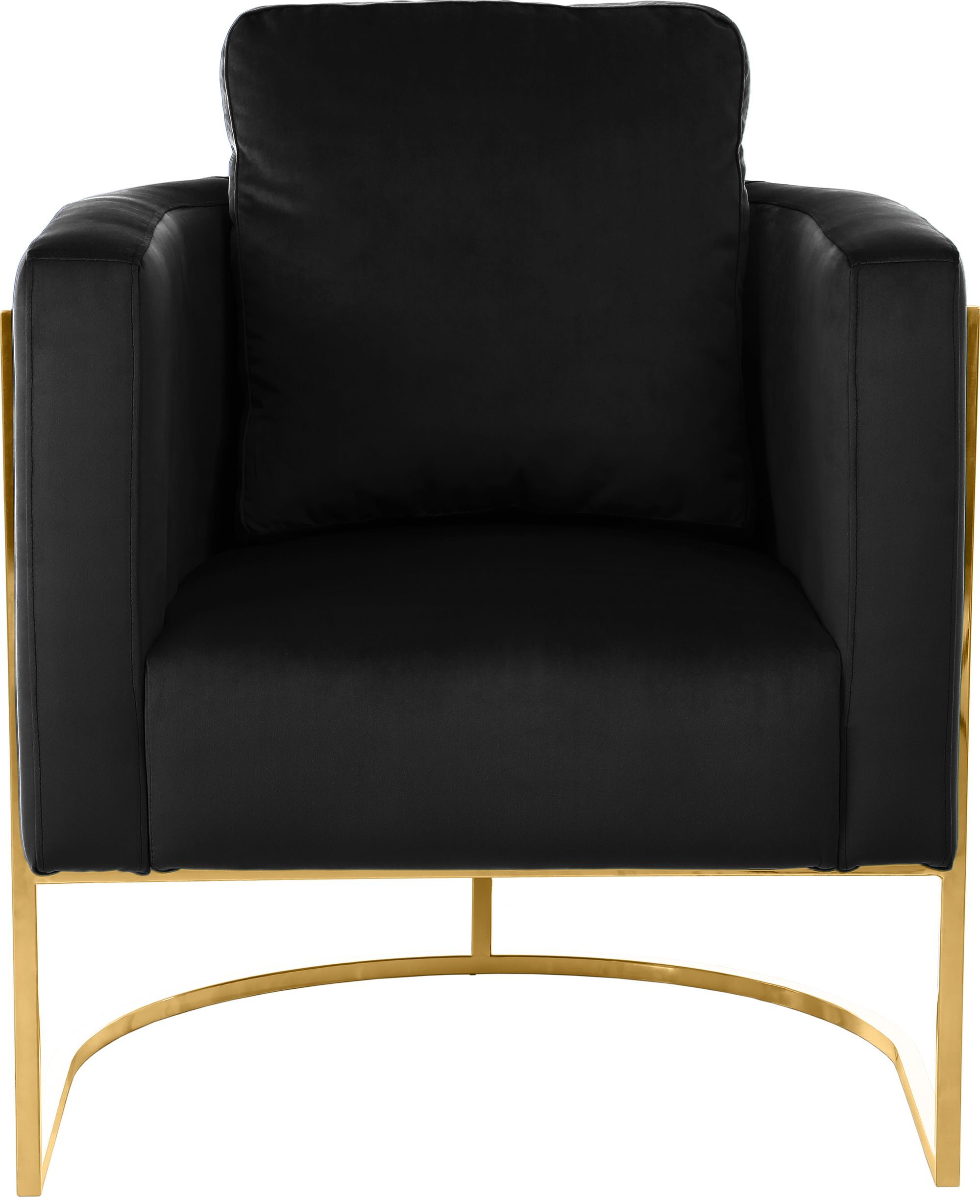 Casa Velvet Chair with Gold Iron Metal Base