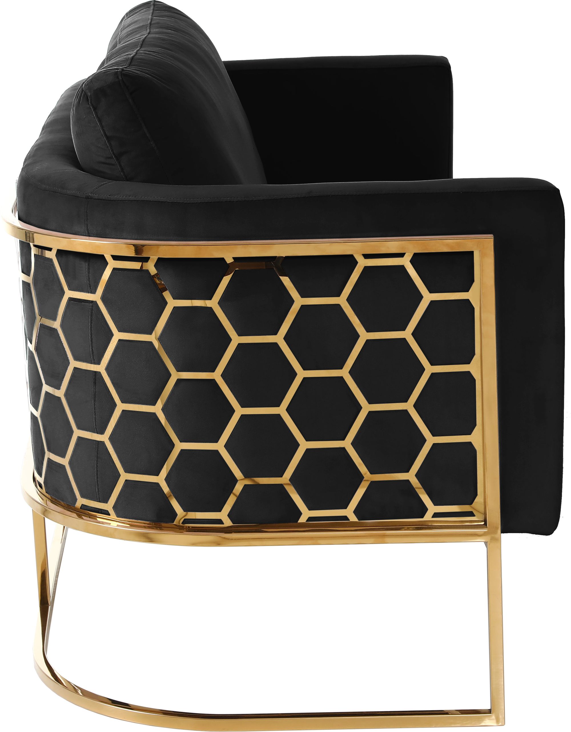 Casa Velvet Sofa with Gold Base
