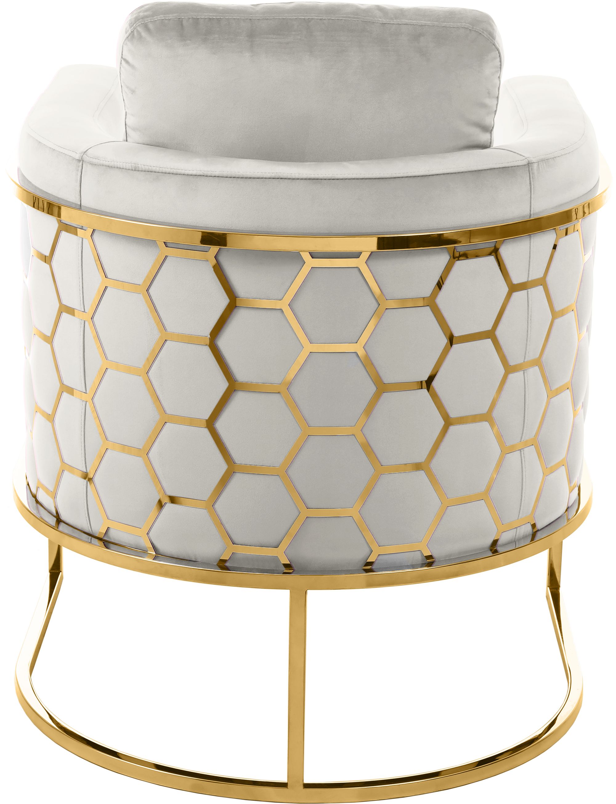 Casa Velvet Chair with Gold Iron Metal Base