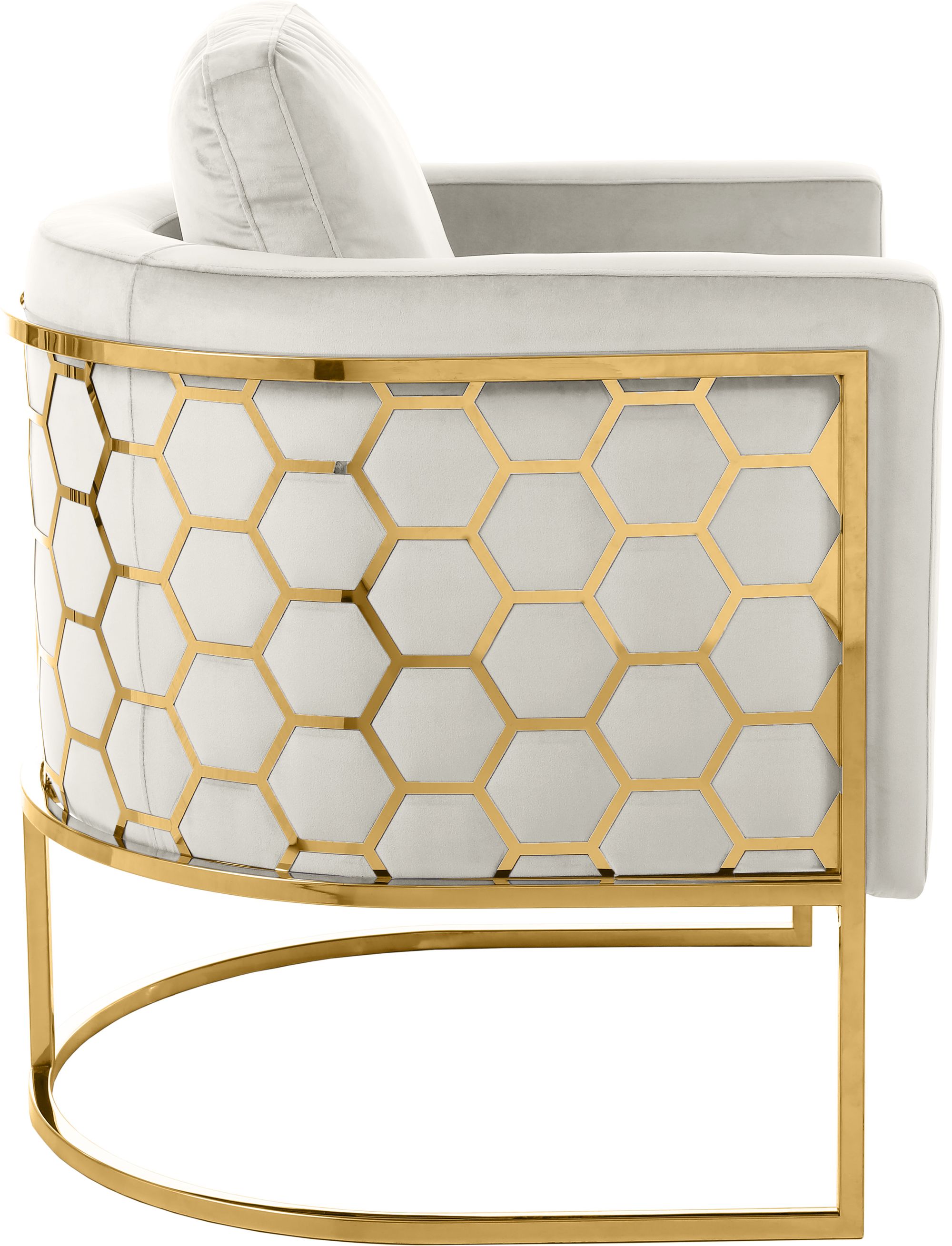 Casa Velvet Chair with Gold Iron Metal Base