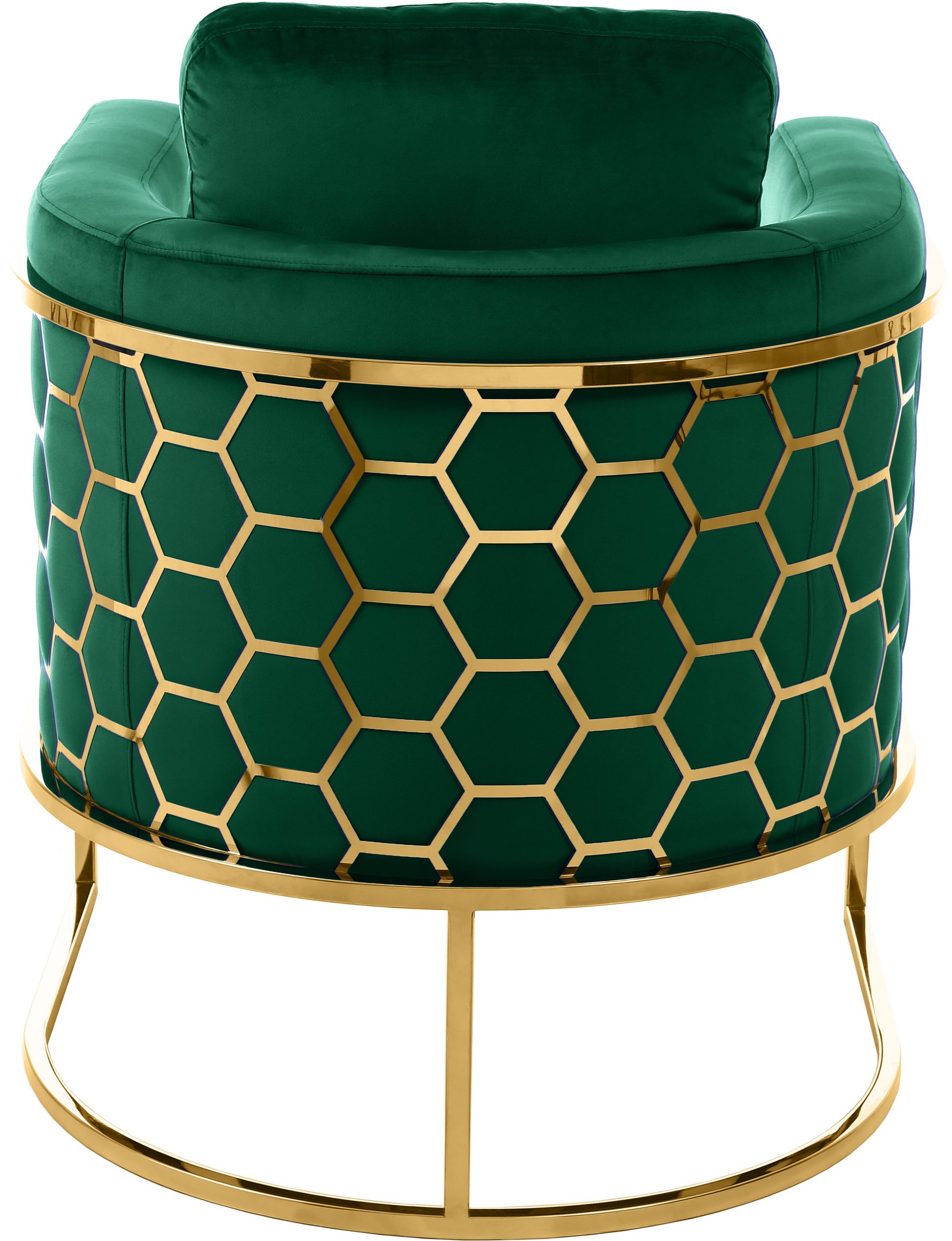 Casa Velvet Chair with Gold Iron Metal Base