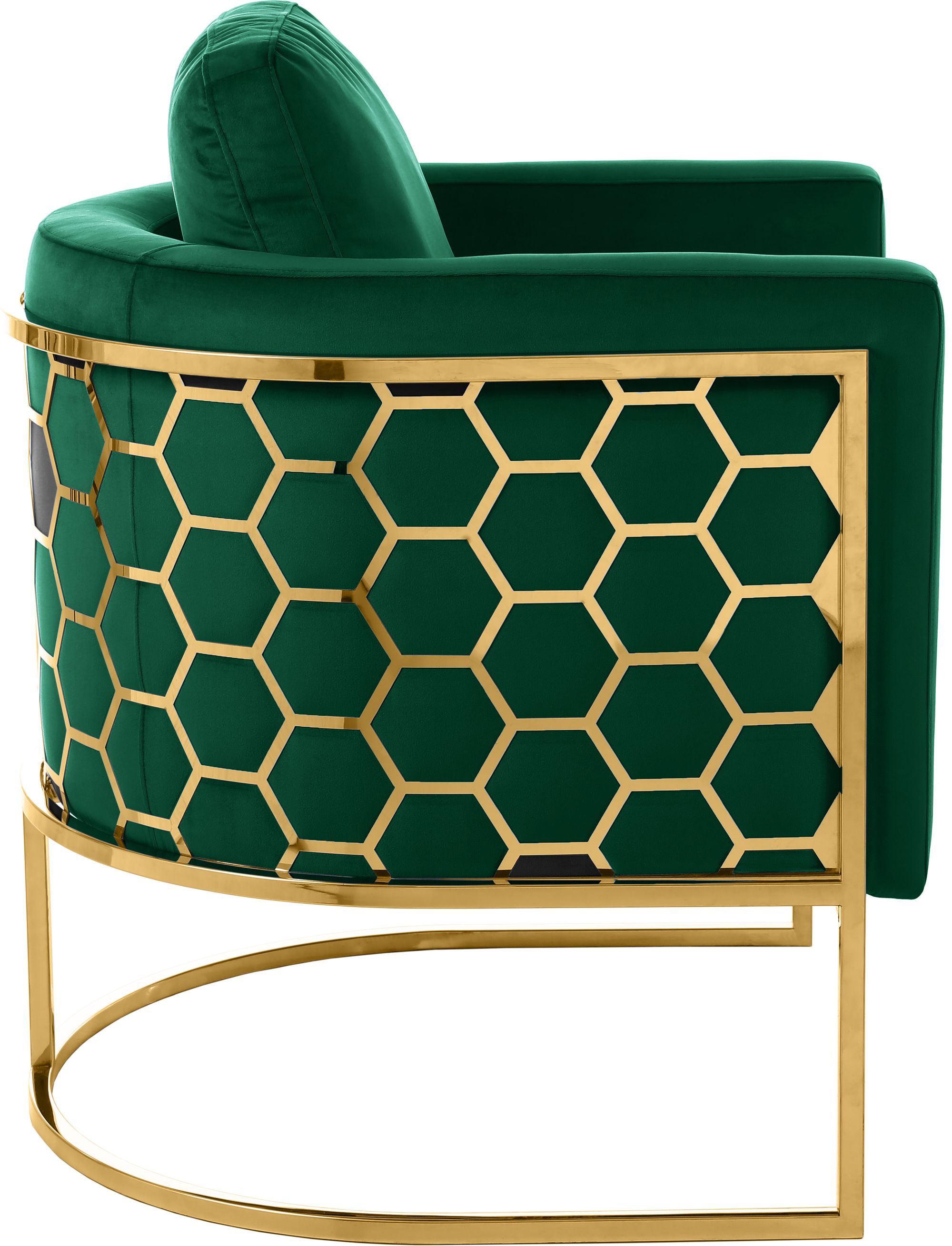 Casa Velvet Chair with Gold Iron Metal Base