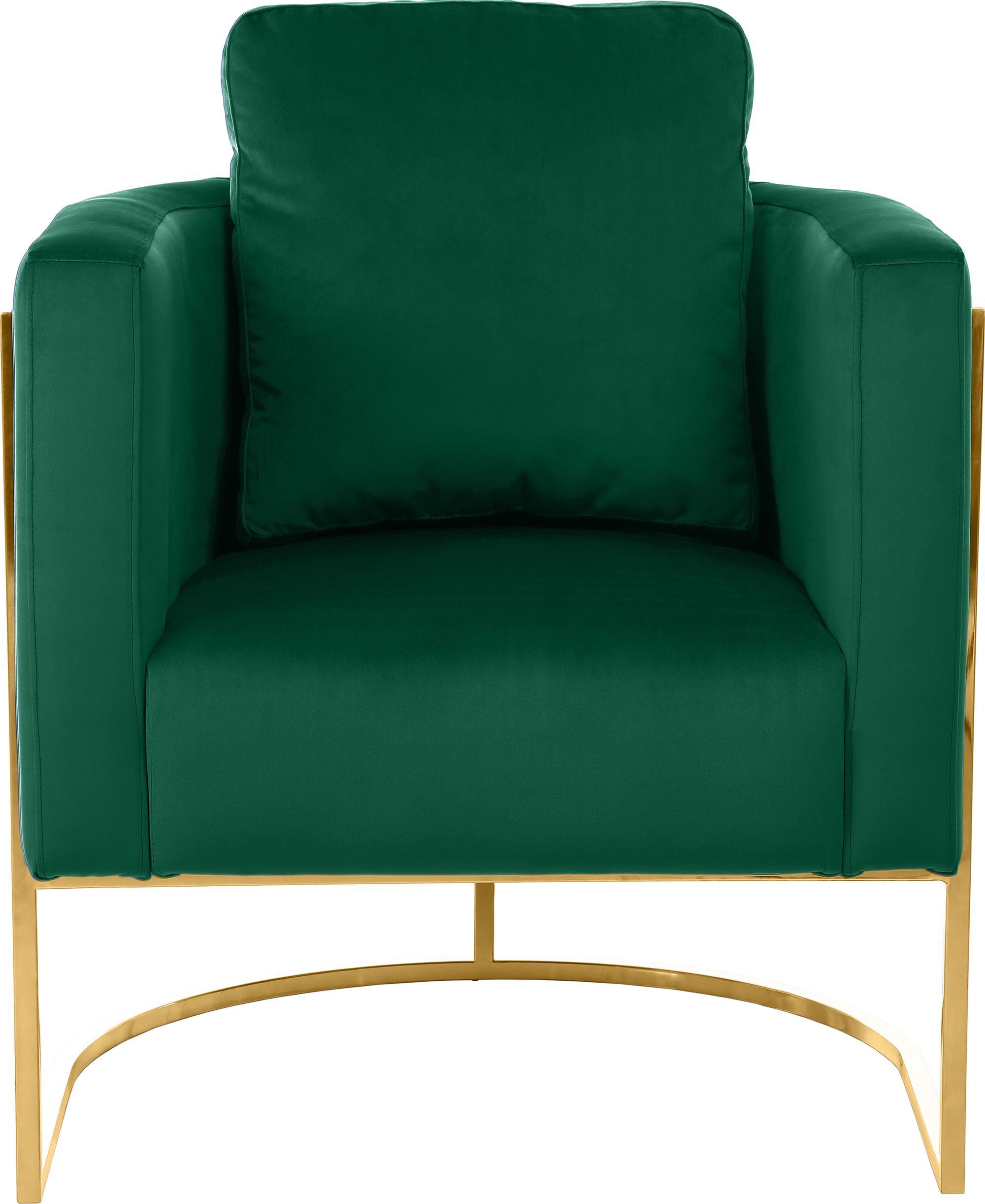 Casa Velvet Chair with Gold Iron Metal Base