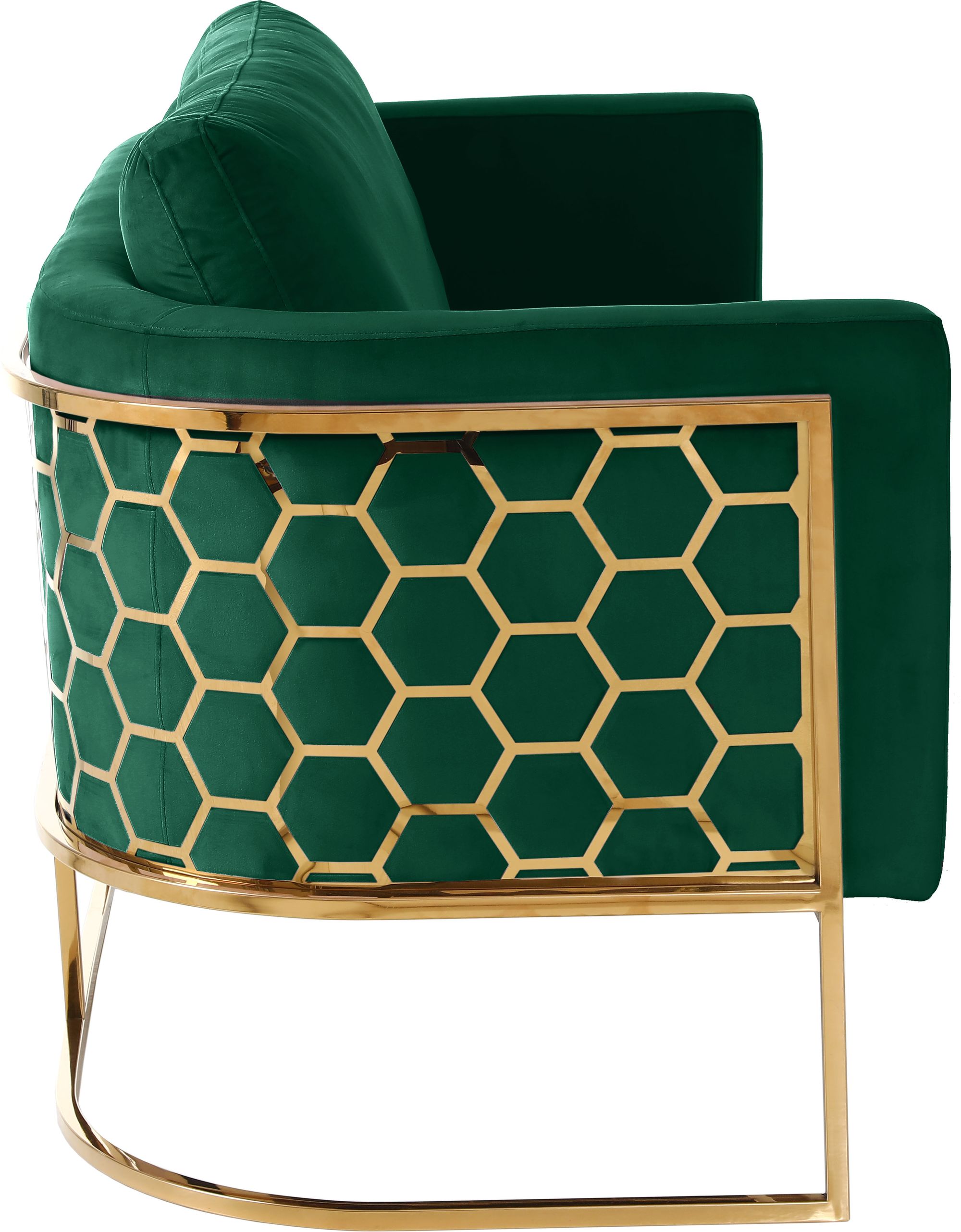 Casa Velvet Sofa with Gold Base