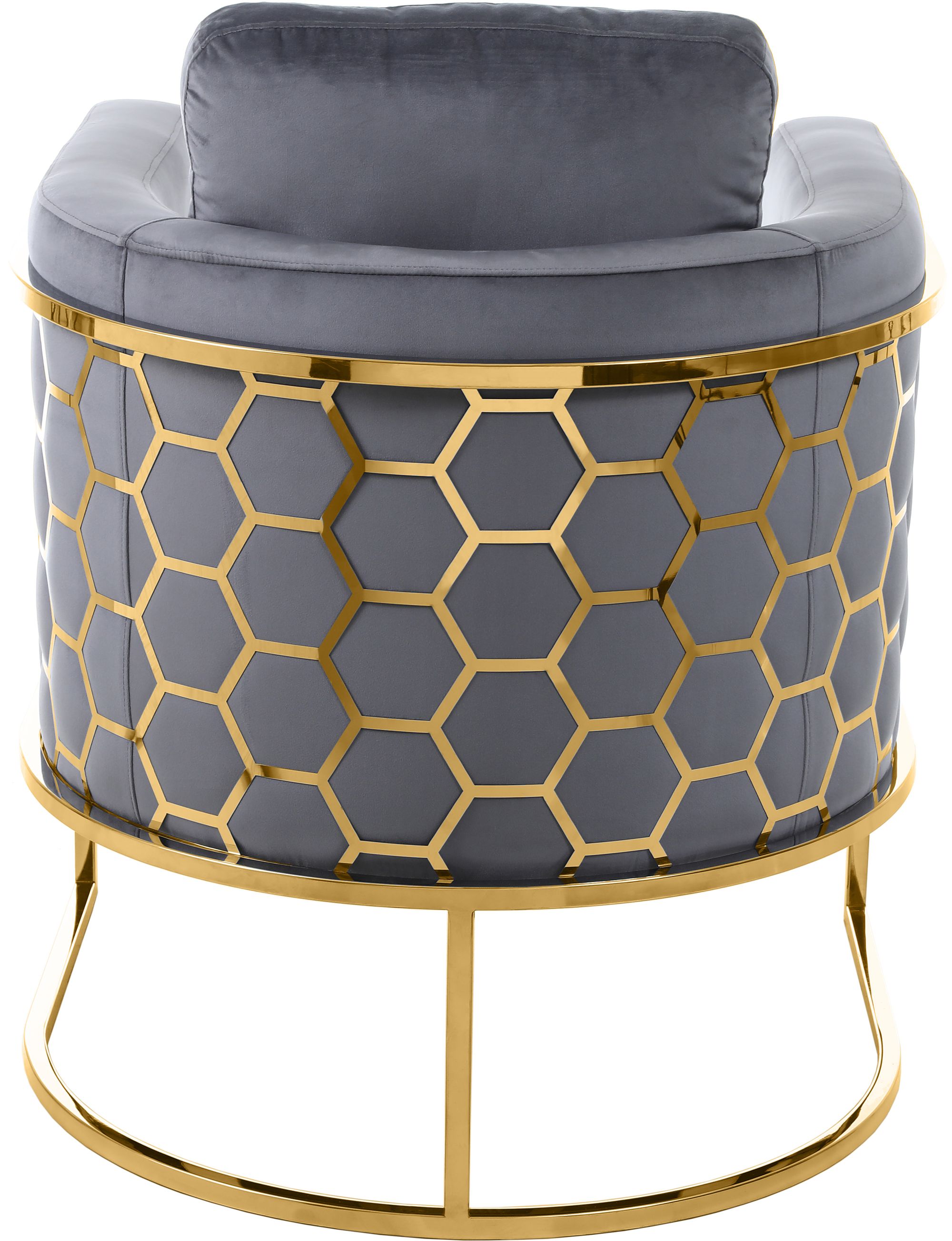 Casa Velvet Chair with Gold Iron Metal Base