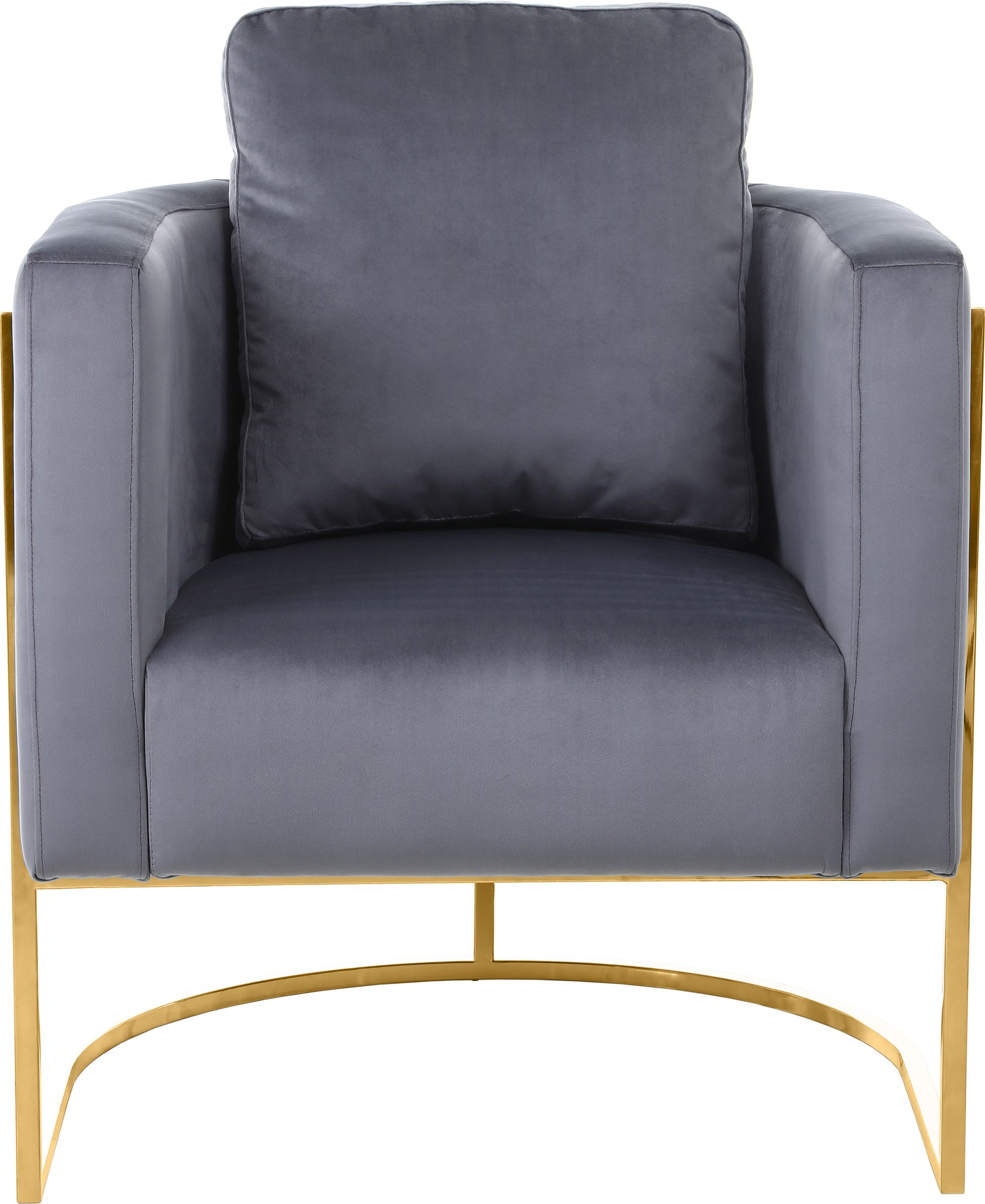 Casa Velvet Chair with Gold Iron Metal Base