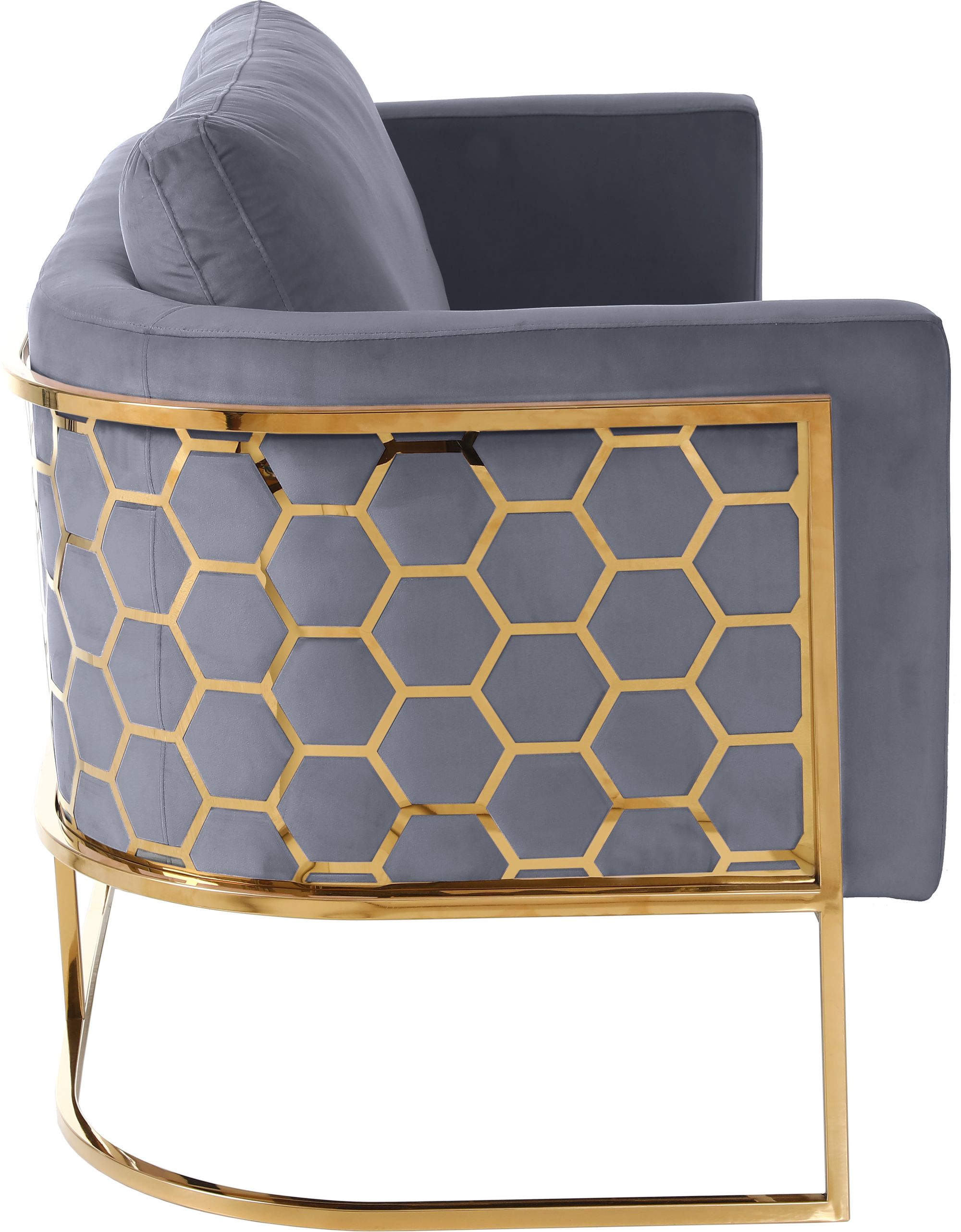 Casa Velvet Sofa with Gold Base